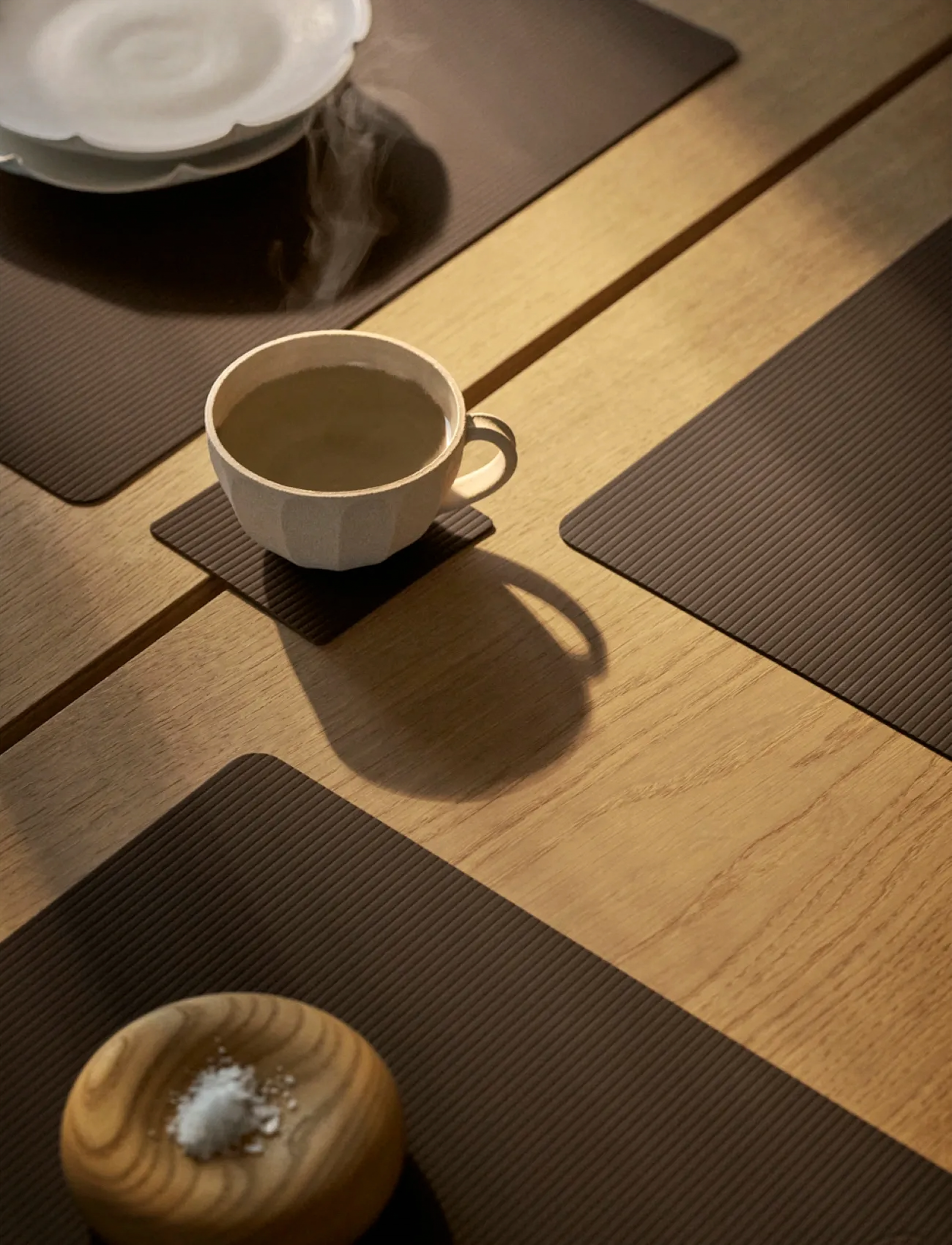LIND DNA 4-Set Table Mat Square L Corduroy, 35X45 cm, Brown, Tableware > Placemats, Unisex