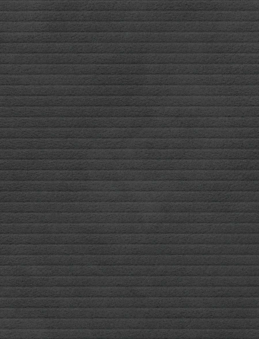 LIND DNA - 4-Set Table Mat Curve L Corduroy - textilien - black - 3