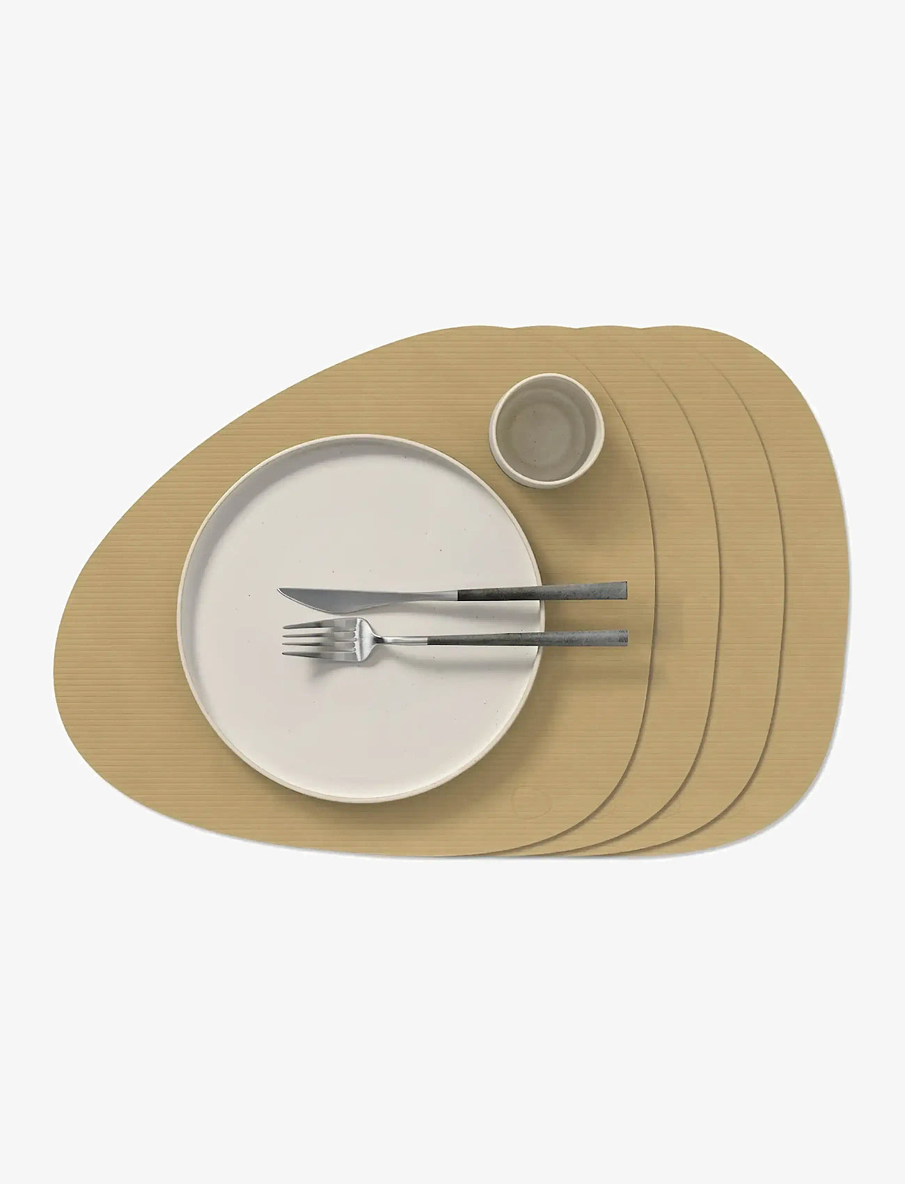 LIND DNA - 4-Set Table Mat Curve L Corduroy - julegaver under 1000kr - khaki - 0