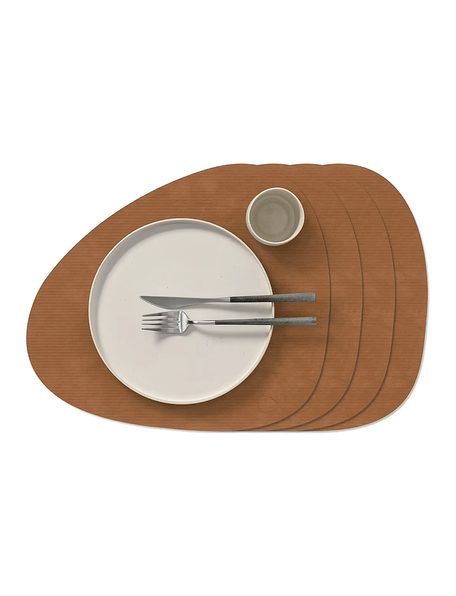 LIND DNA - 4-Set Table Mat Curve L Corduroy - textiles - nature - 1