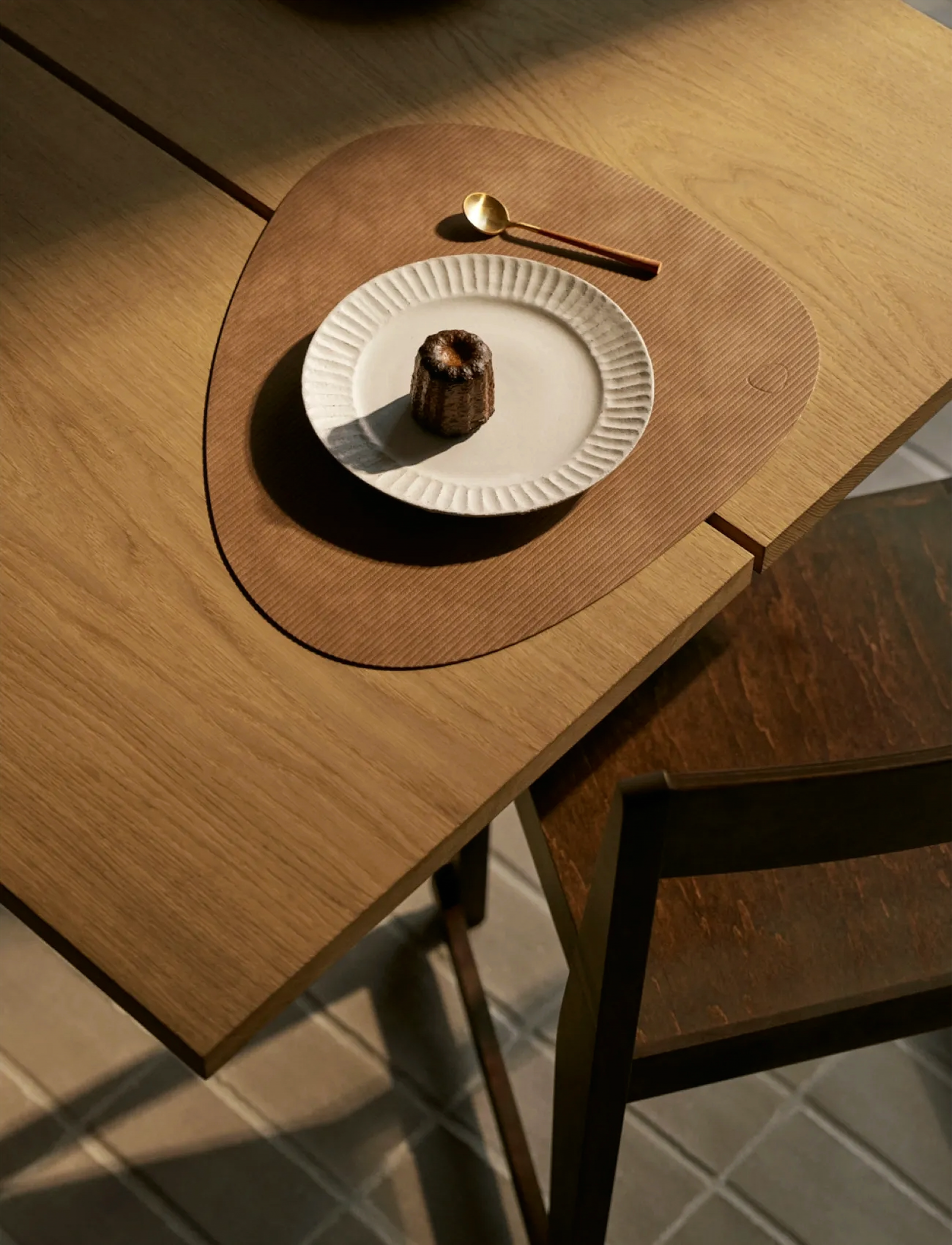 LIND DNA 4-Set Table Mat Curve L Corduroy, 37X44 cm, Brown, Tableware > Placemats, Unisex