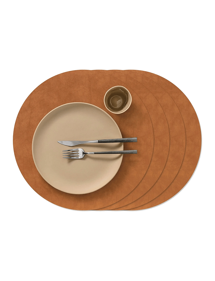 LIND DNA - 4-Set Table Mat Circle L Nupo - platzdeckchen - nature - 0