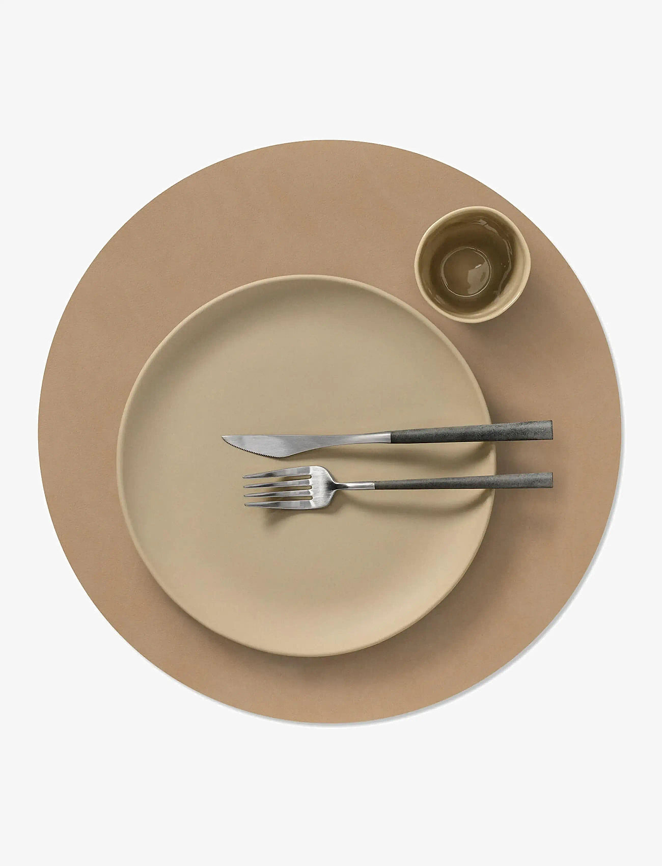 LIND DNA - 4-Set Table Mat Circle L Nupo - platzdeckchen - nougat - 2