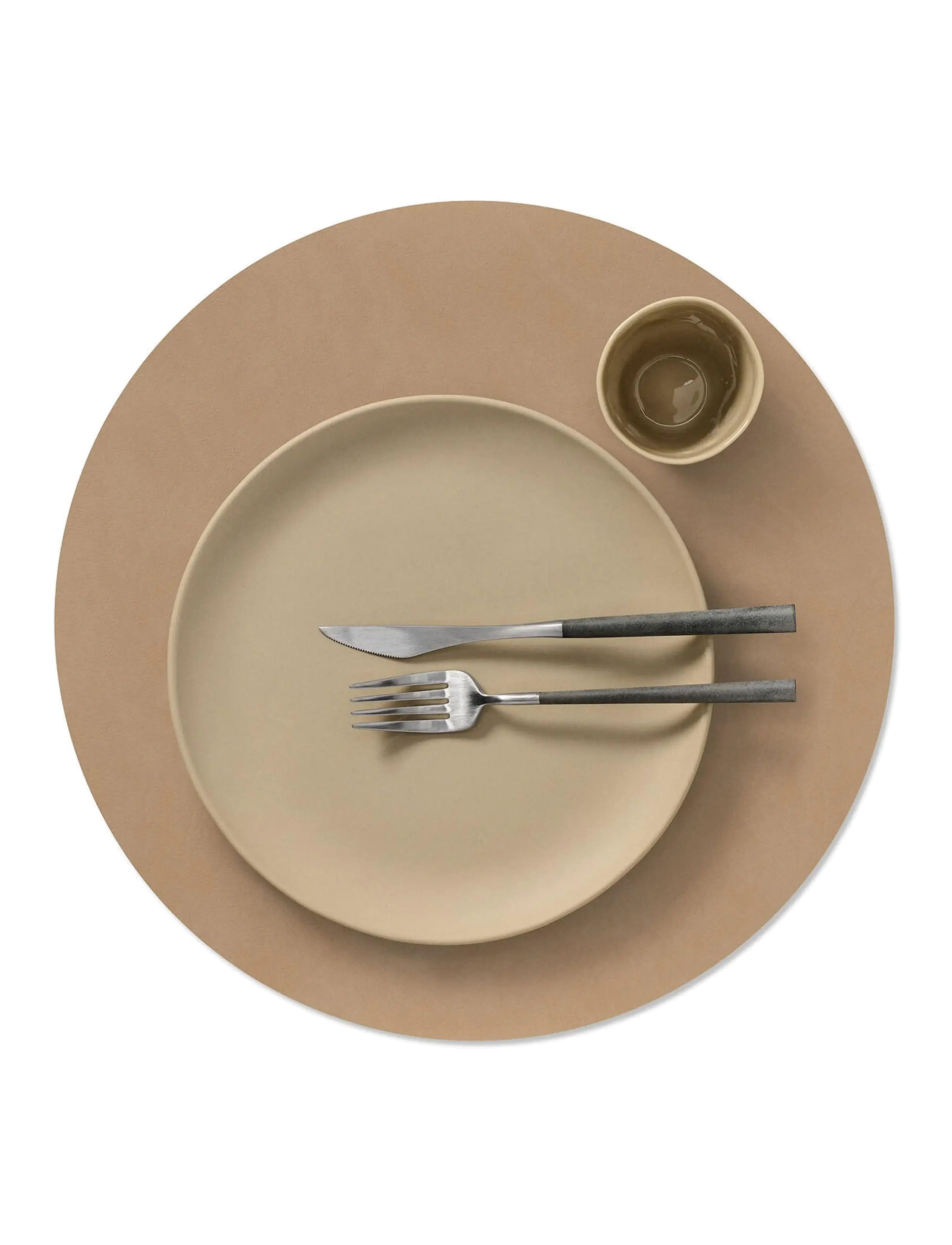 LIND DNA - 4-Set Table Mat Circle L Nupo - sets de table et dessous de verre - nougat - 3