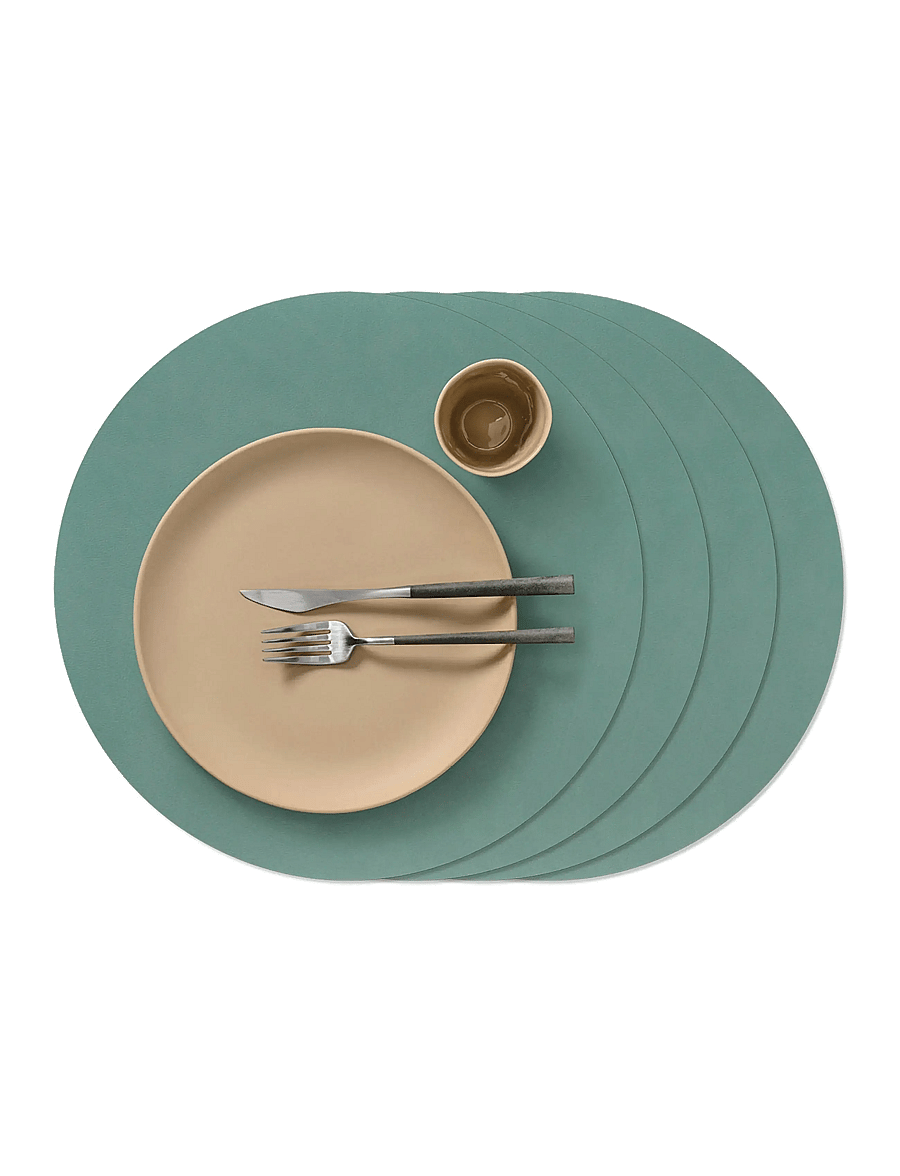 LIND DNA - 4-Set Table Mat Circle L Nupo - platzdeckchen - pastel green - 0