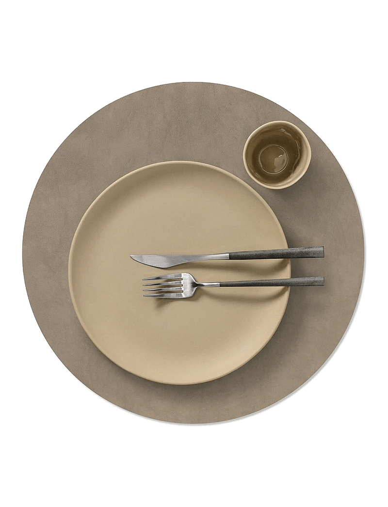 LIND DNA - 4-Set Table Mat Circle L Nupo - platzdeckchen - nomad grey - 2