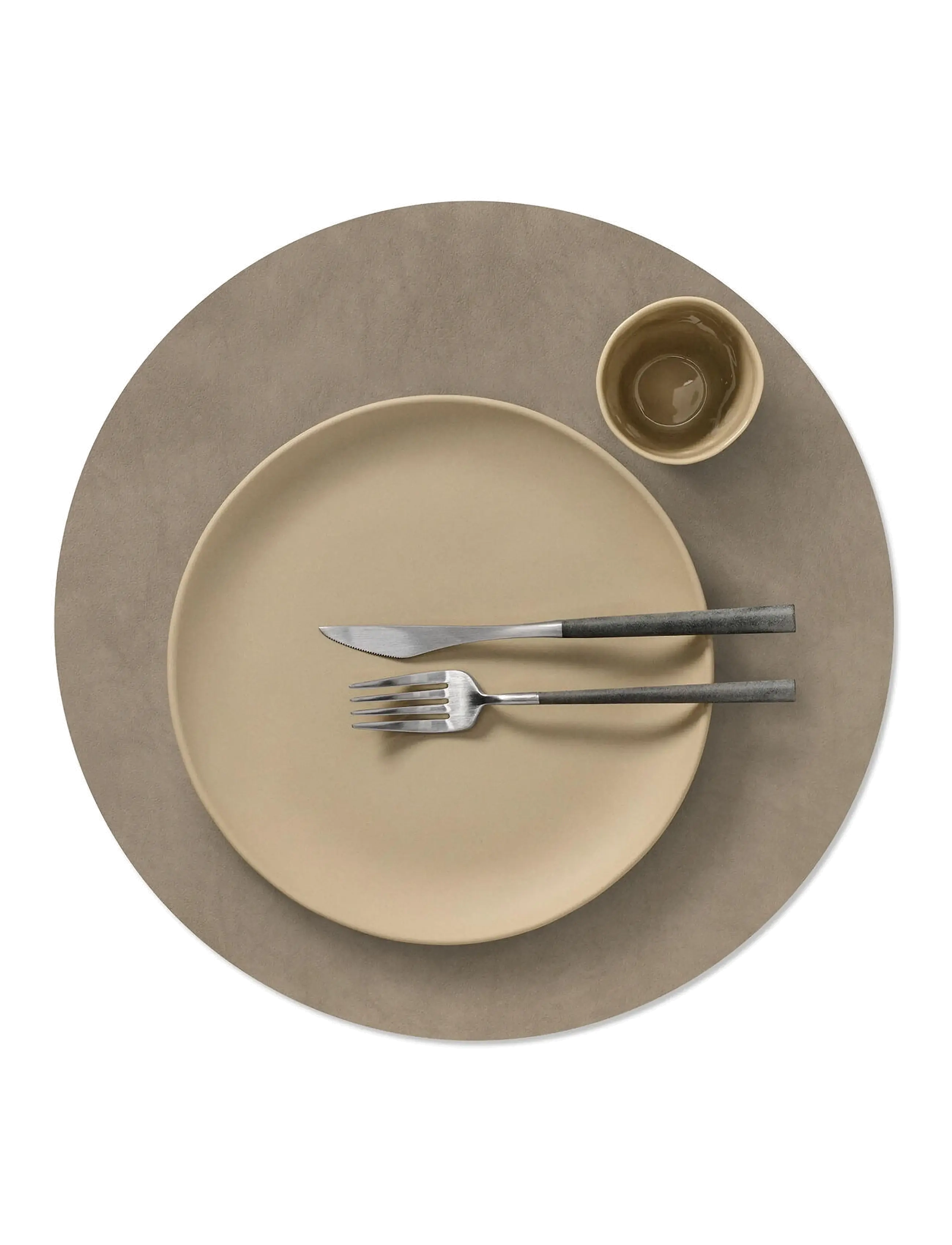 LIND DNA - 4-Set Dækkeserviet Circle L Nupo - dækkeservietter - nomad grey - 2