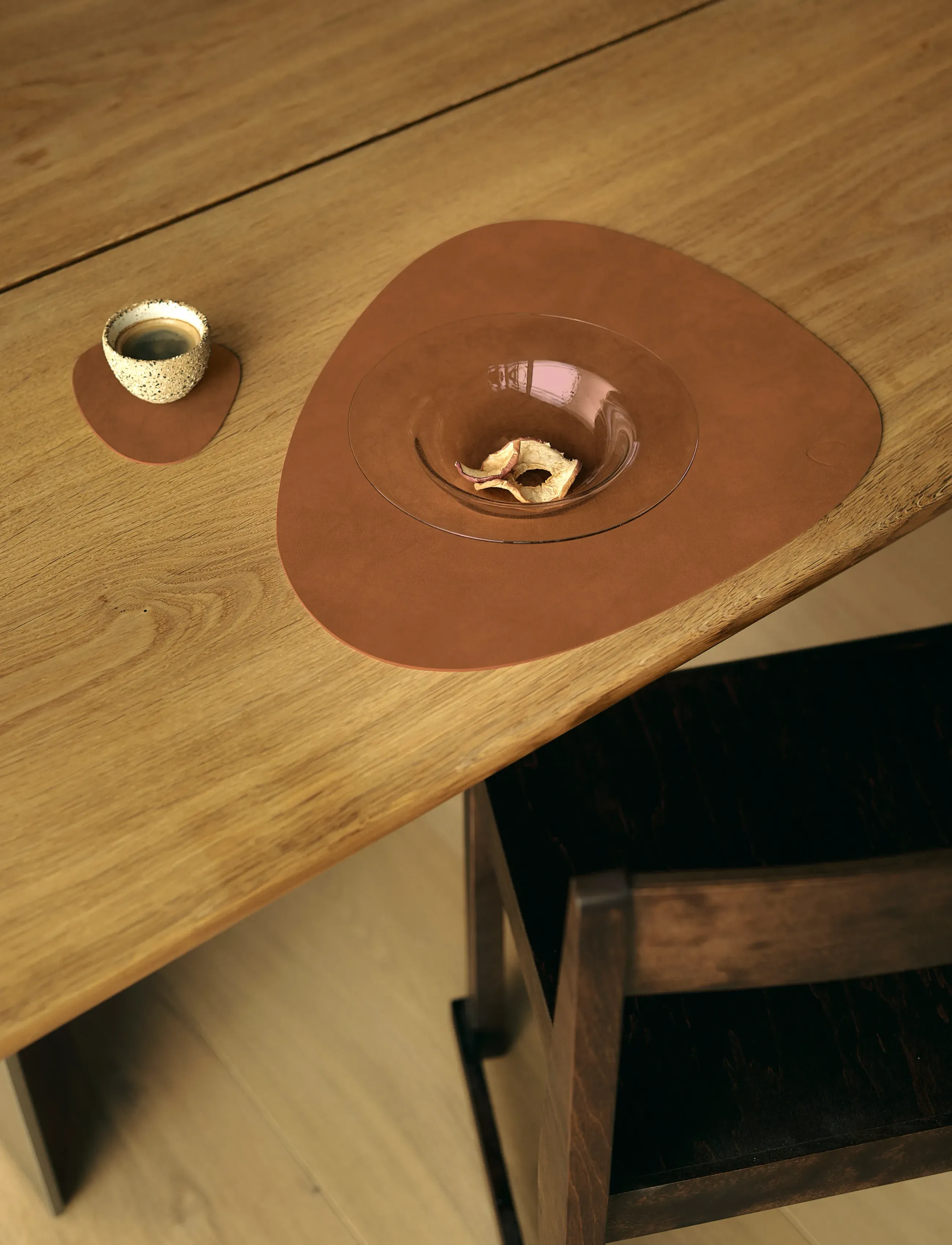 LIND DNA 4-Set Table Mat Curve L Nupo Rust, 37X44 cm, Tableware, Orange - Placemats, Homeware