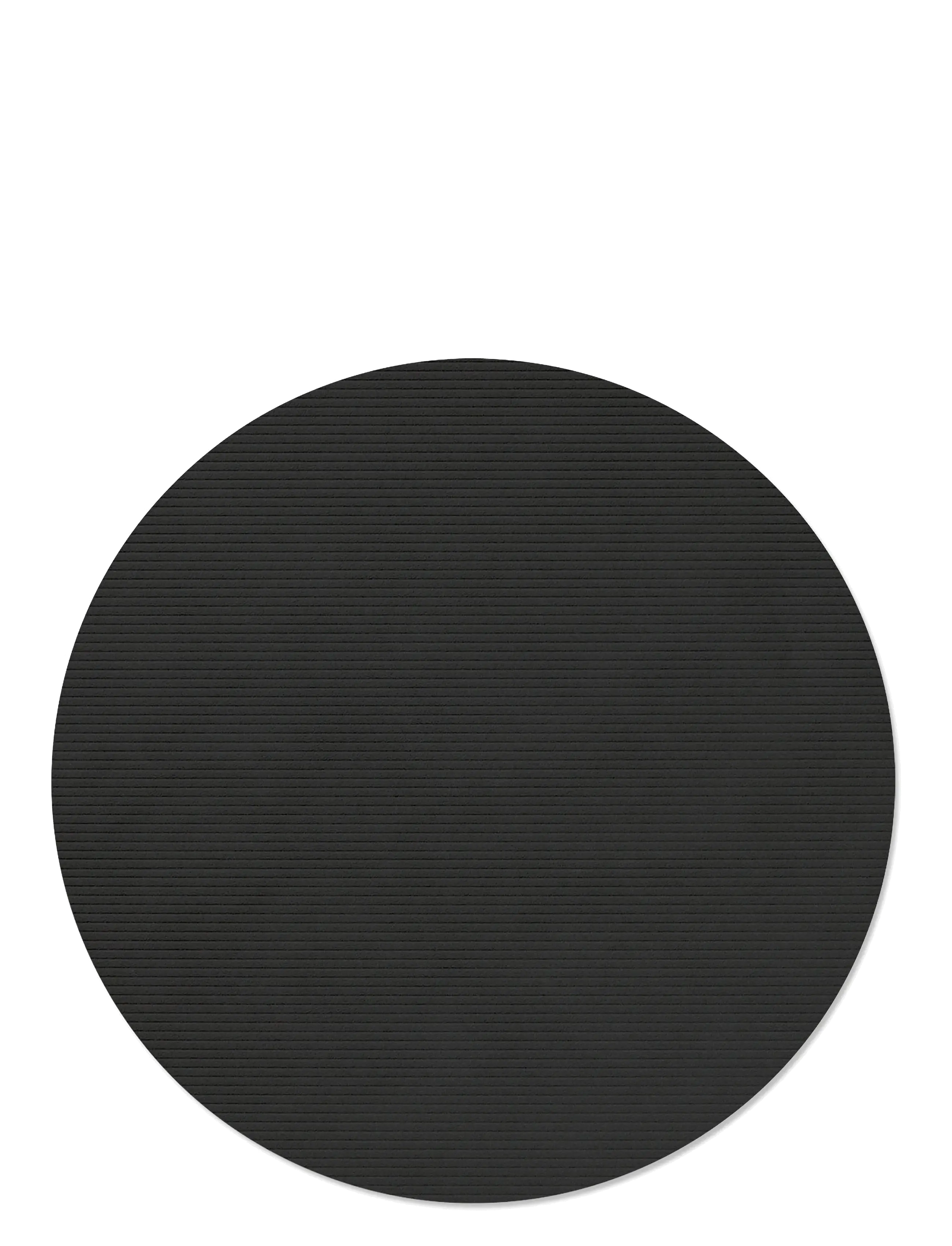 LIND DNA - 4-Set Table Mat Circle L Corduroy Black Ink - dækkeservietter - black ink - 2