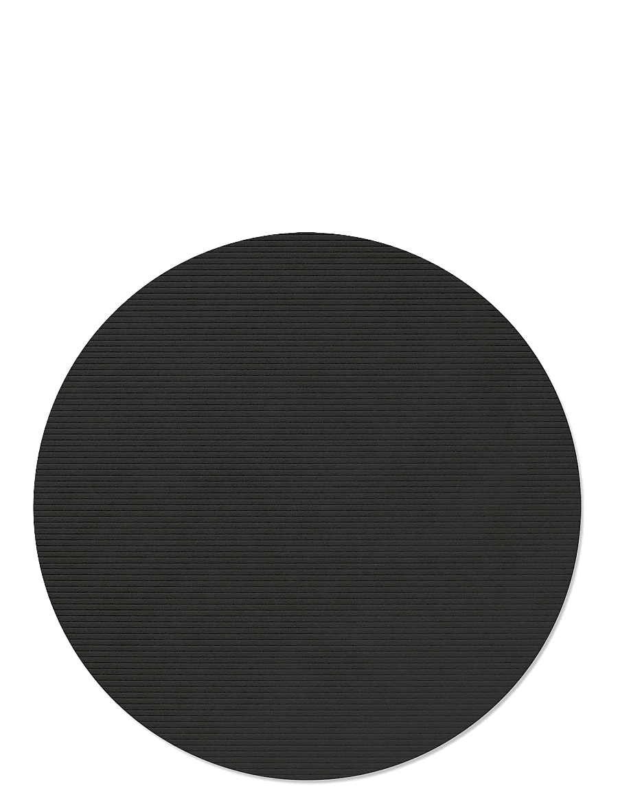 LIND DNA - 4-Set Table Mat Circle L Corduroy Black Ink - taldrikualused - black ink - 2
