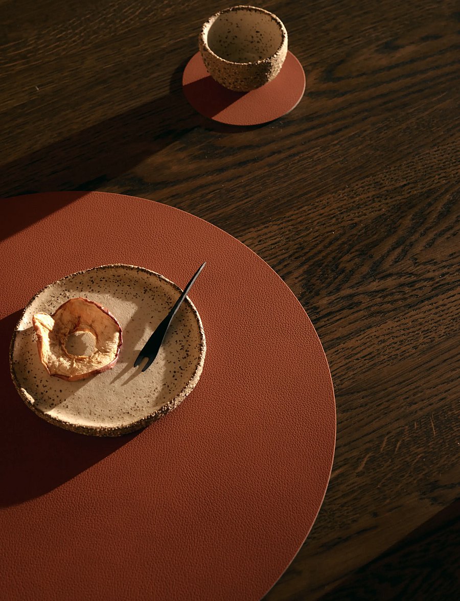 LIND DNA - 4-Set Table Mat Circle L Nupo Rust - platzdeckchen - rust - 3