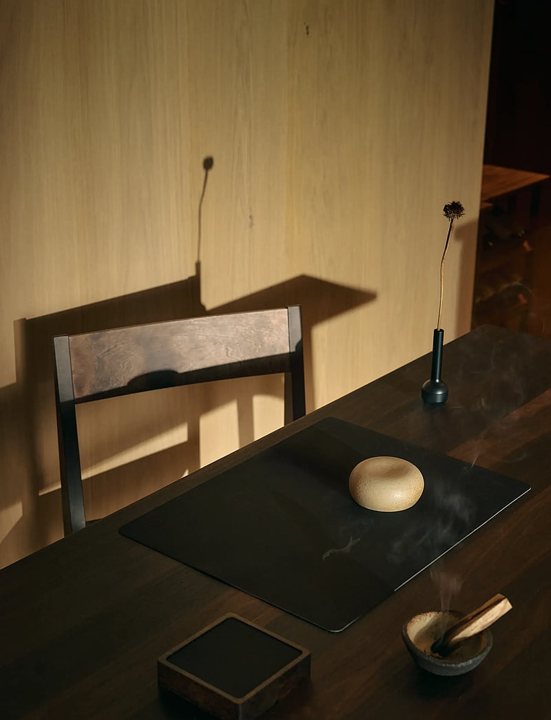 LIND DNA - 4-Set Table Mat Square L Nupo Black Ink - platzdeckchen - black ink - 2