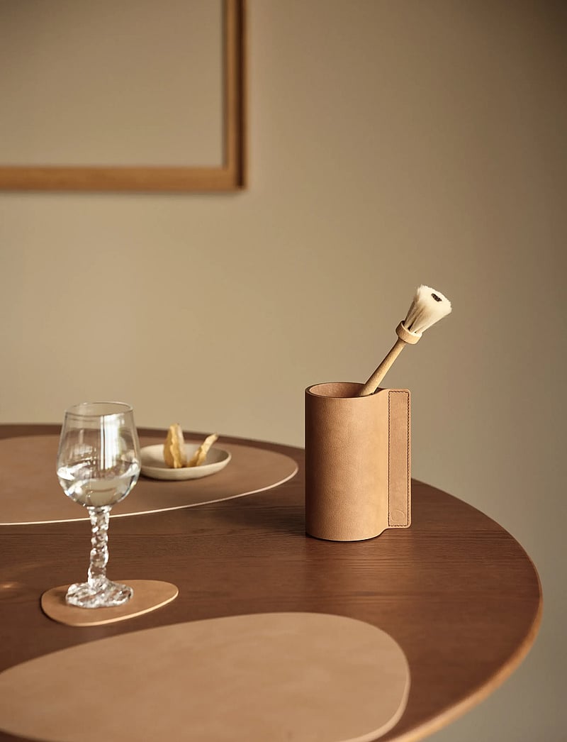 LIND DNA - Gift Set Table Mat Curve + Glass Mat Curve Nupo Nature 4 Pcs - nach preis einkaufen - nature - 1