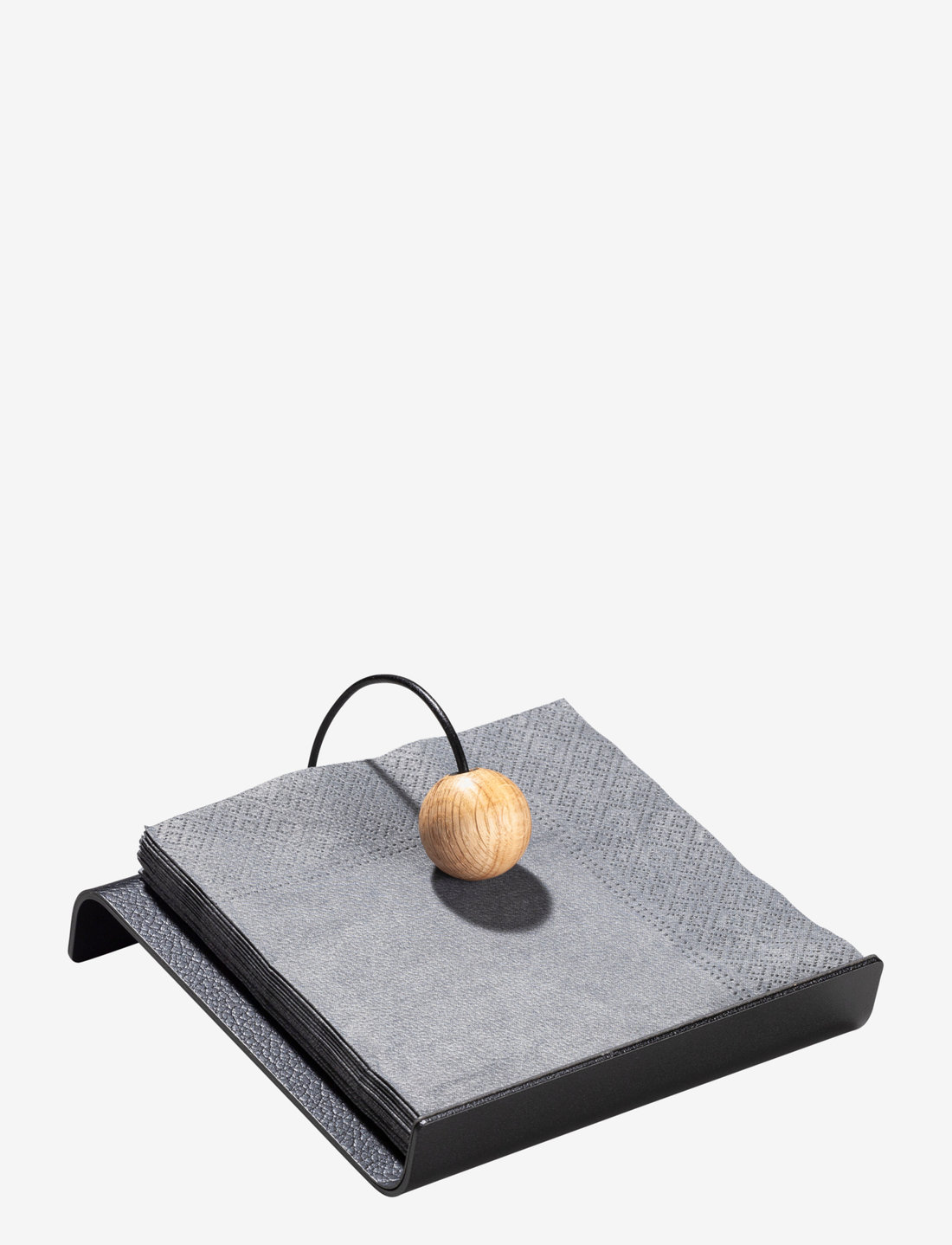 LIND DNA - String Napkin Holder - serviettringer & serviettholdere - black - 1
