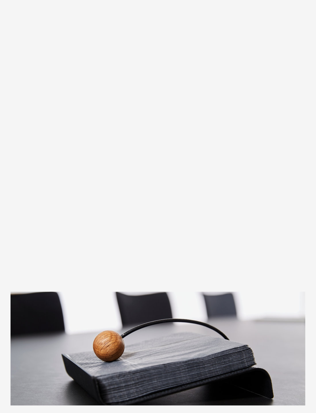 LIND DNA - String Napkin Holder - serviettringer & serviettholdere - black - 2