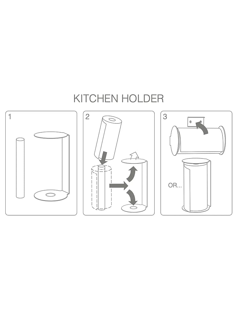 LIND DNA - Kitchen Holder L - majapidamispaberi hoidjad - black - 2