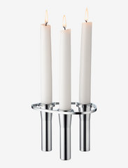 LIND DNA - Lind CURVE Candle holder Base Chrome - candlesticks - chrome - 0