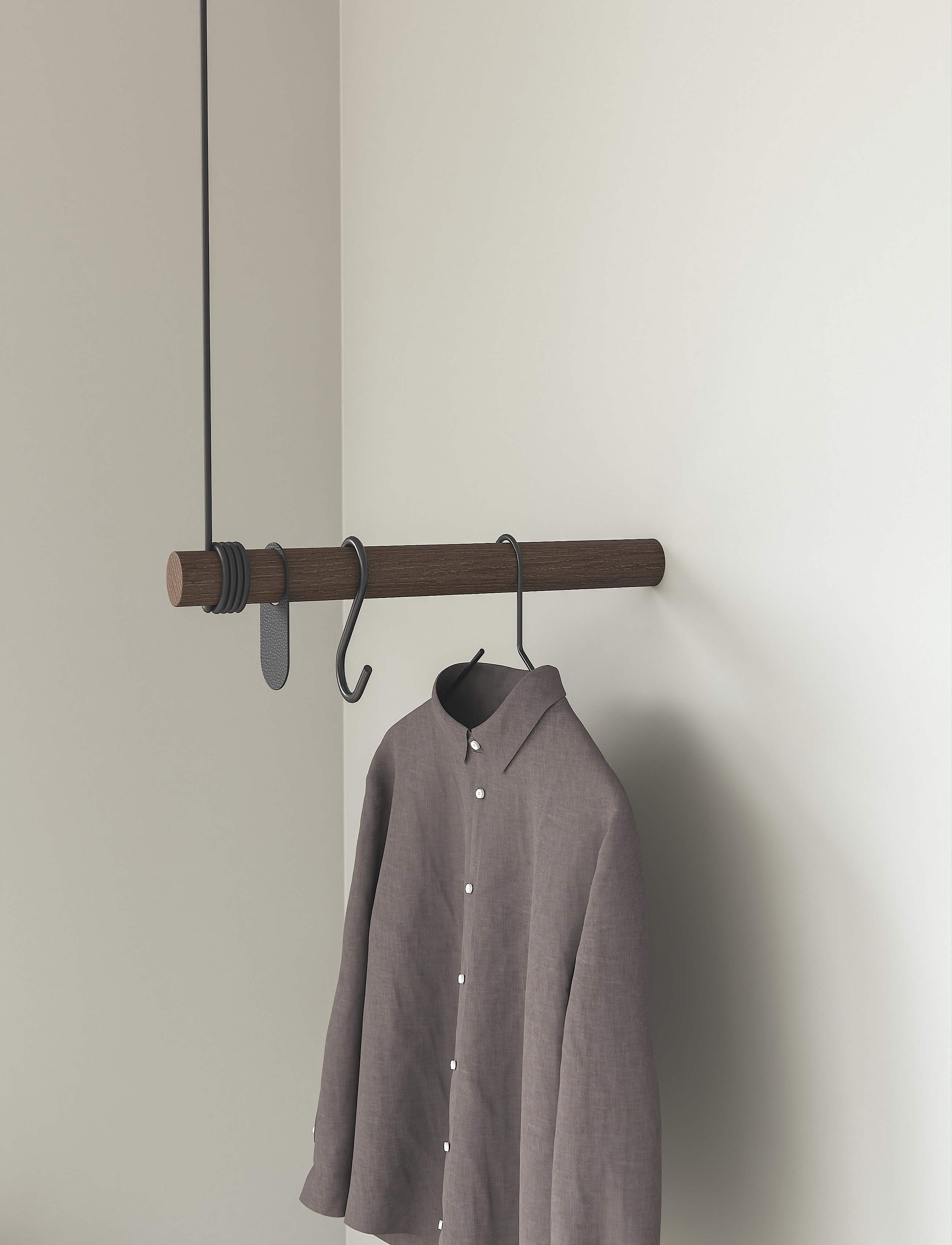 LIND DNA - Wall Swing - kleiderhaken & kleiderbügel - brown/black - 3