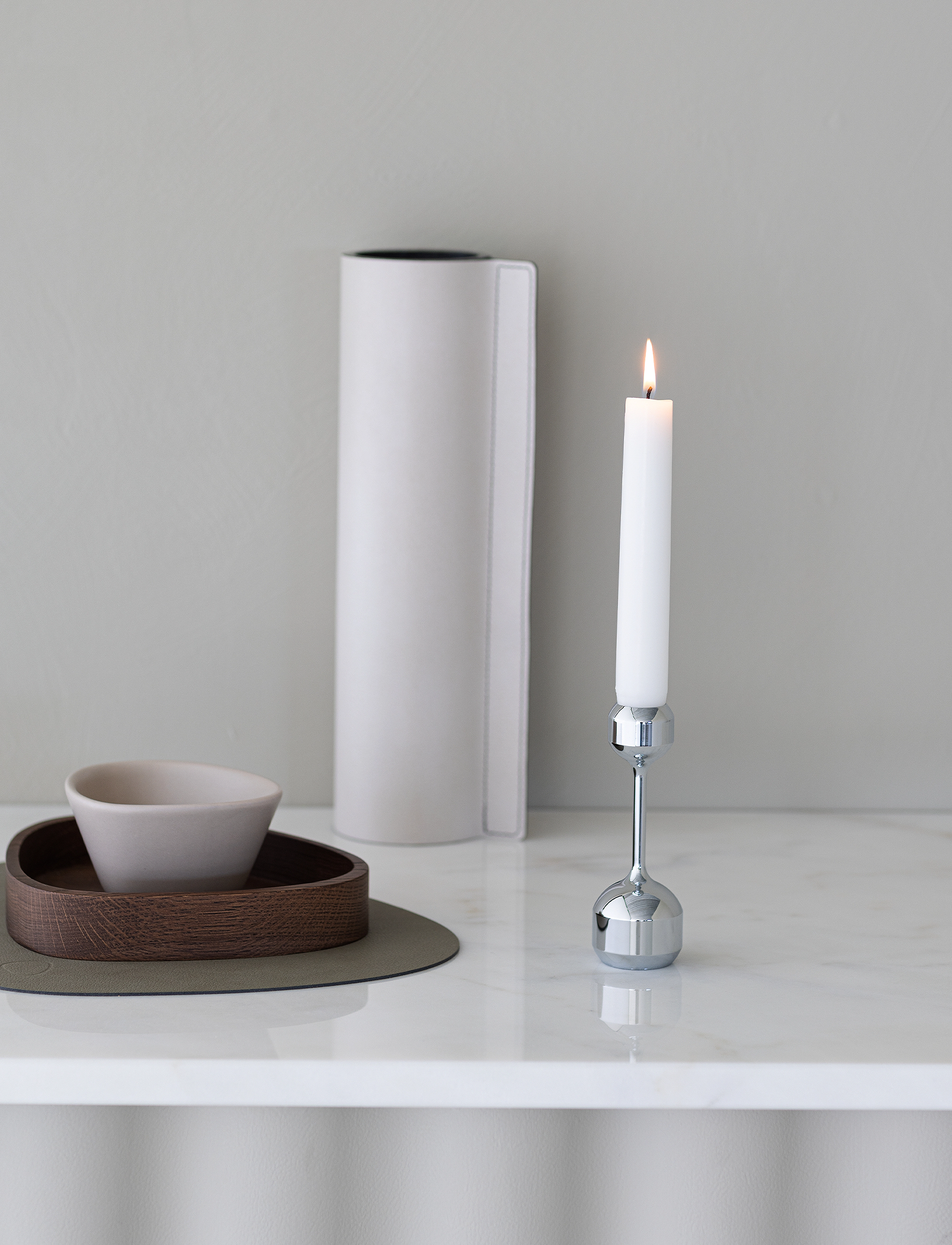 LIND DNA - Silhouette 120 Candle Holder - silver - 1
