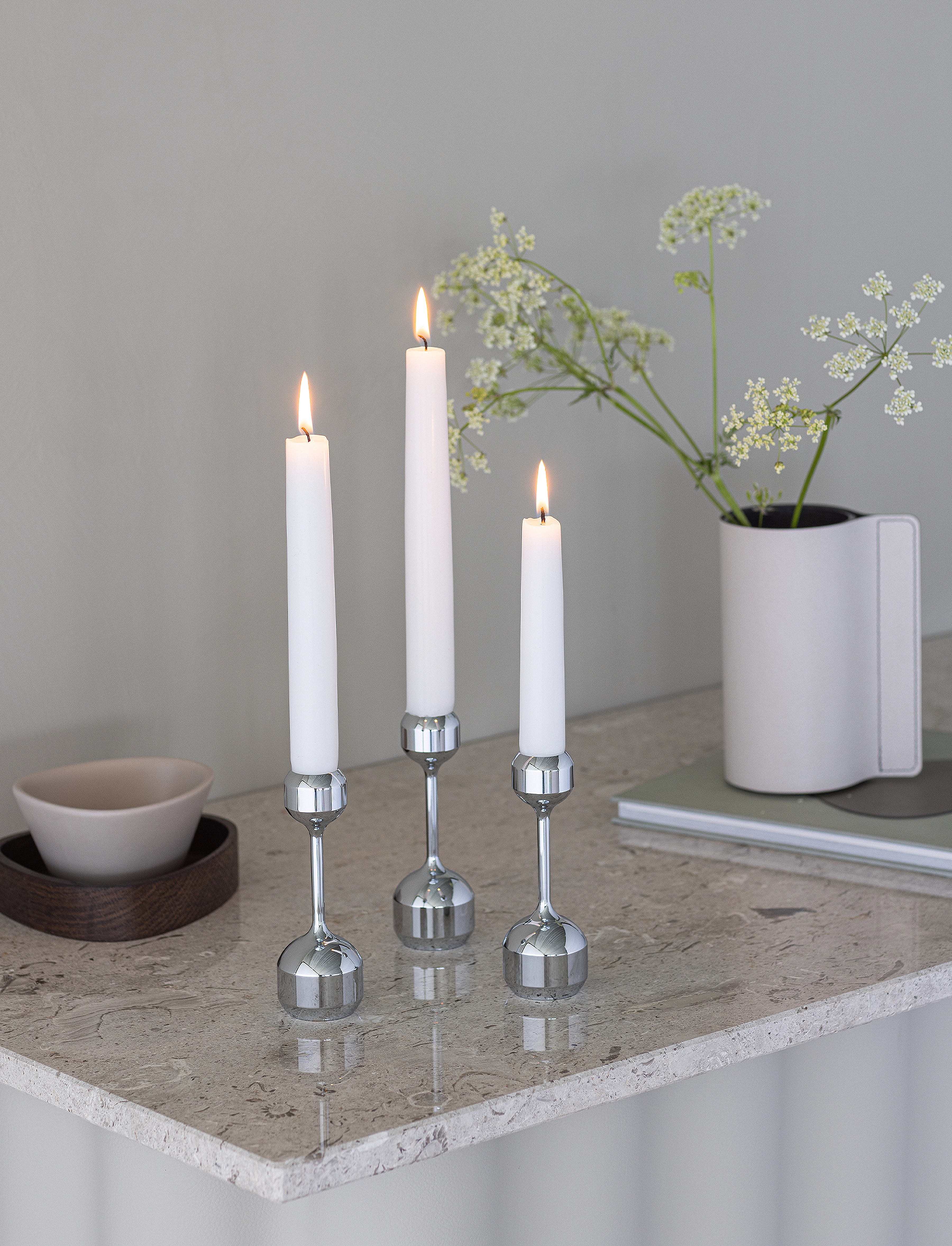 LIND DNA - Silhouette 120 Candle Holder - silver - 2