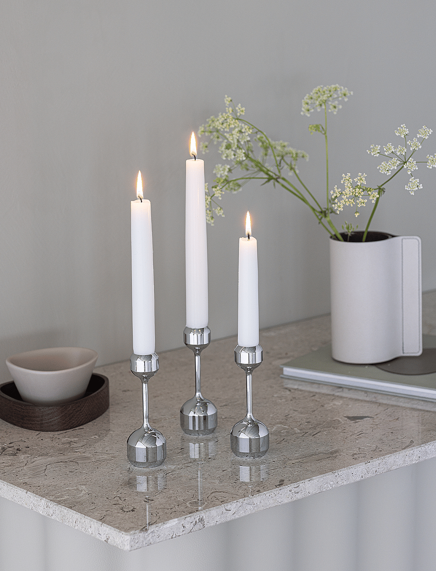 LIND DNA - Silhouette 120 Candle Holder - silver - 2