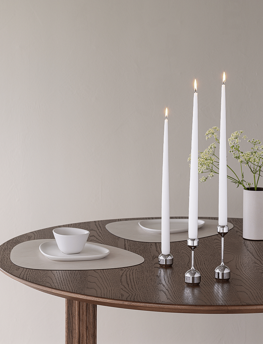 LIND DNA - Silhouette 120 Candle Holder - silver - 3