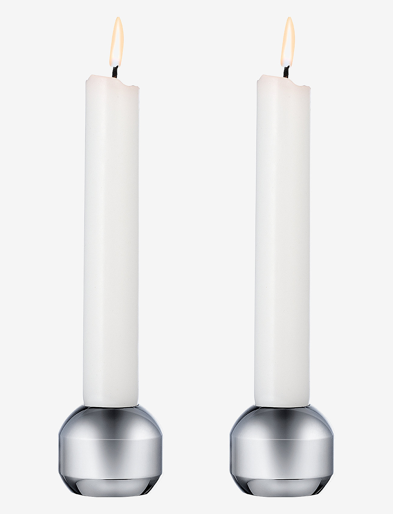 LIND DNA - Silhouette 34 Candle Holder 2-pack - silver - 0
