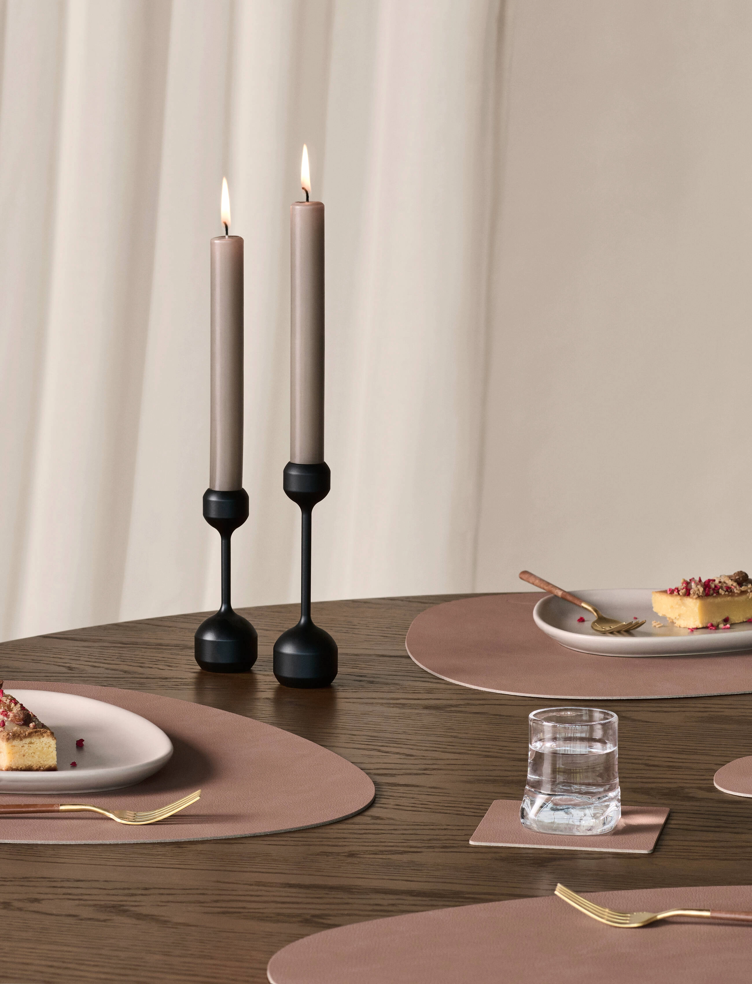 LIND DNA - Silhouette 120+145 Candle Holder 2-pack - black - 1