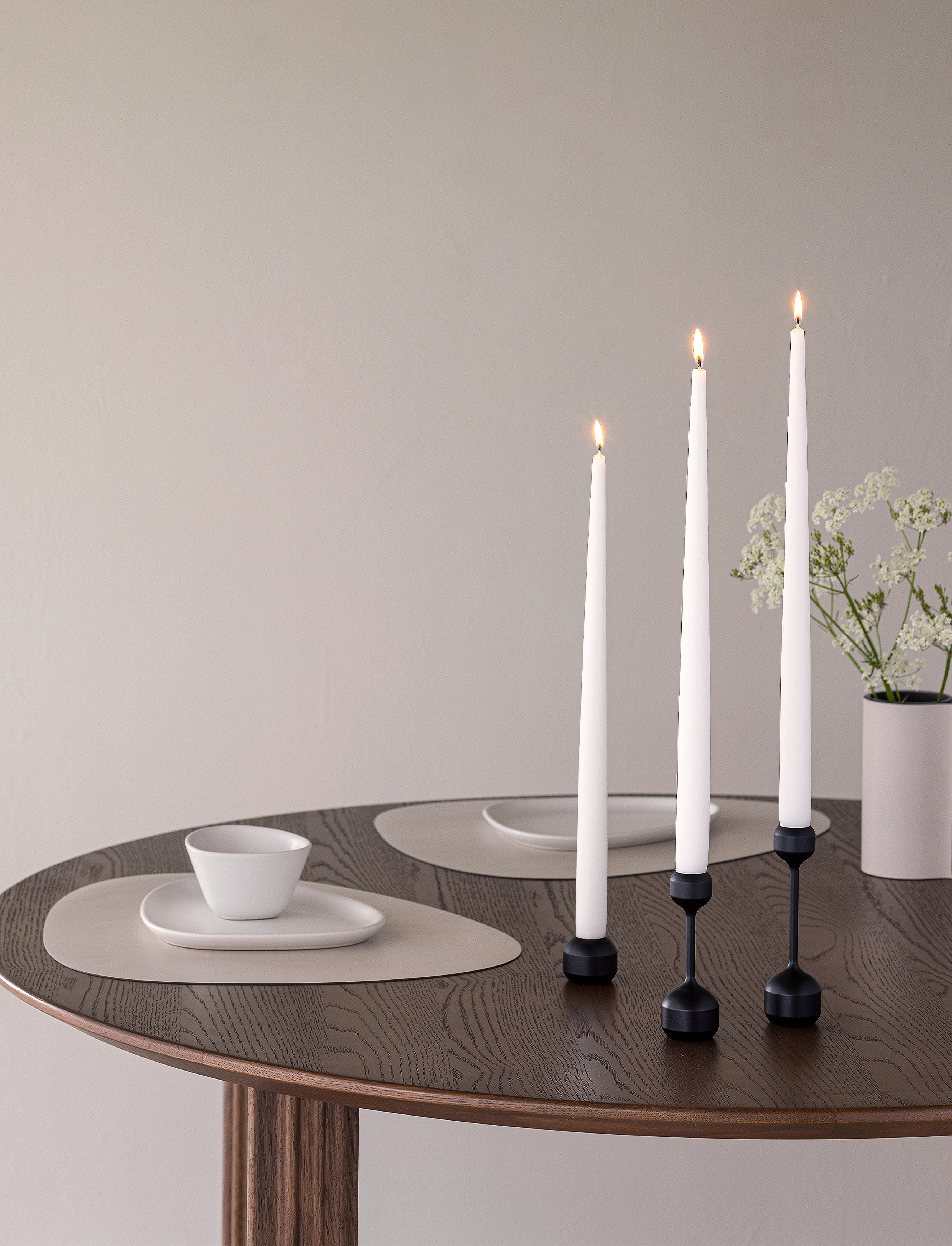 LIND DNA - Silhouette 120+145 Candle Holder 2-pack - black - 3