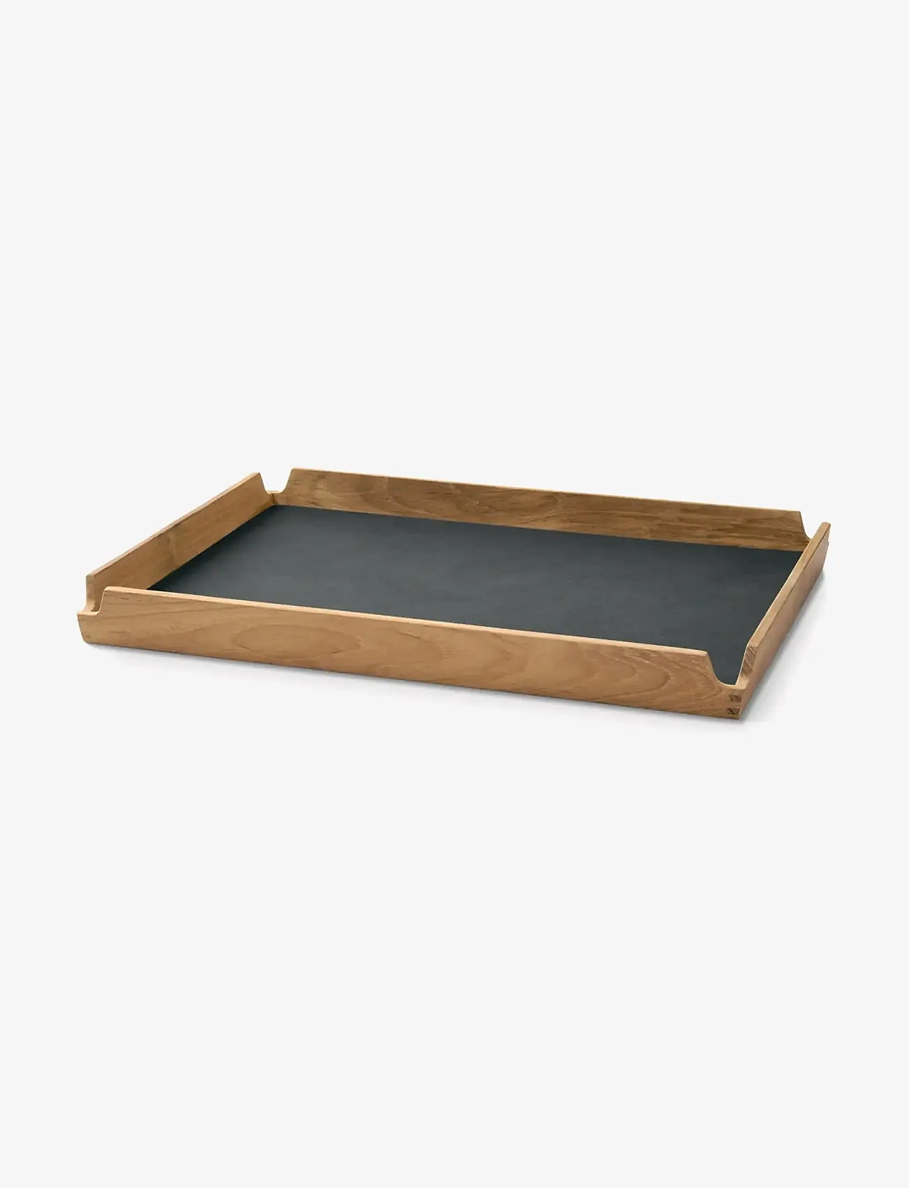 LIND DNA - Teak Tray Square M Airy Nupo Anthracite/Teak - tabletts - teak/anthracite - 0