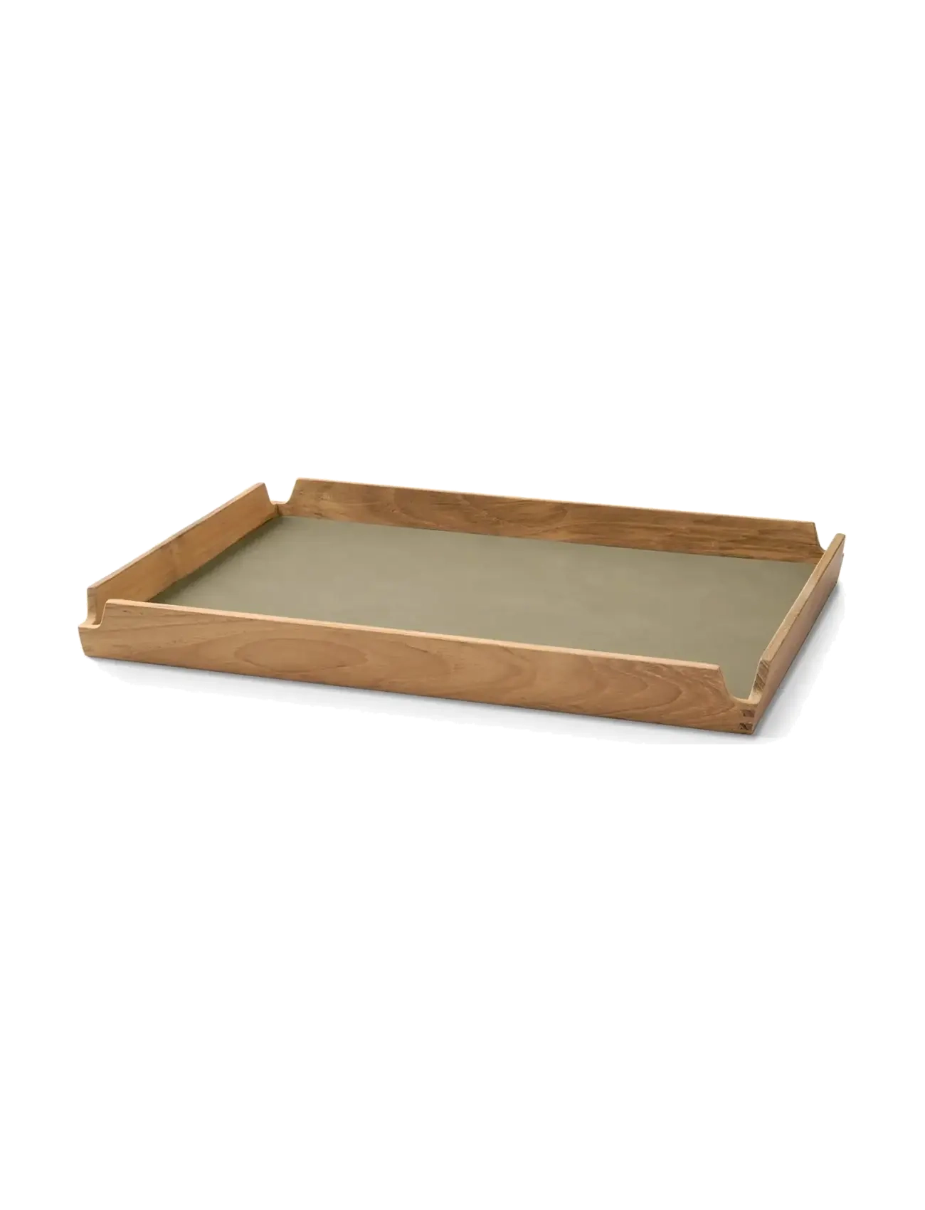 Teak Tray Square Airy - HERBAL DUST/TEAK