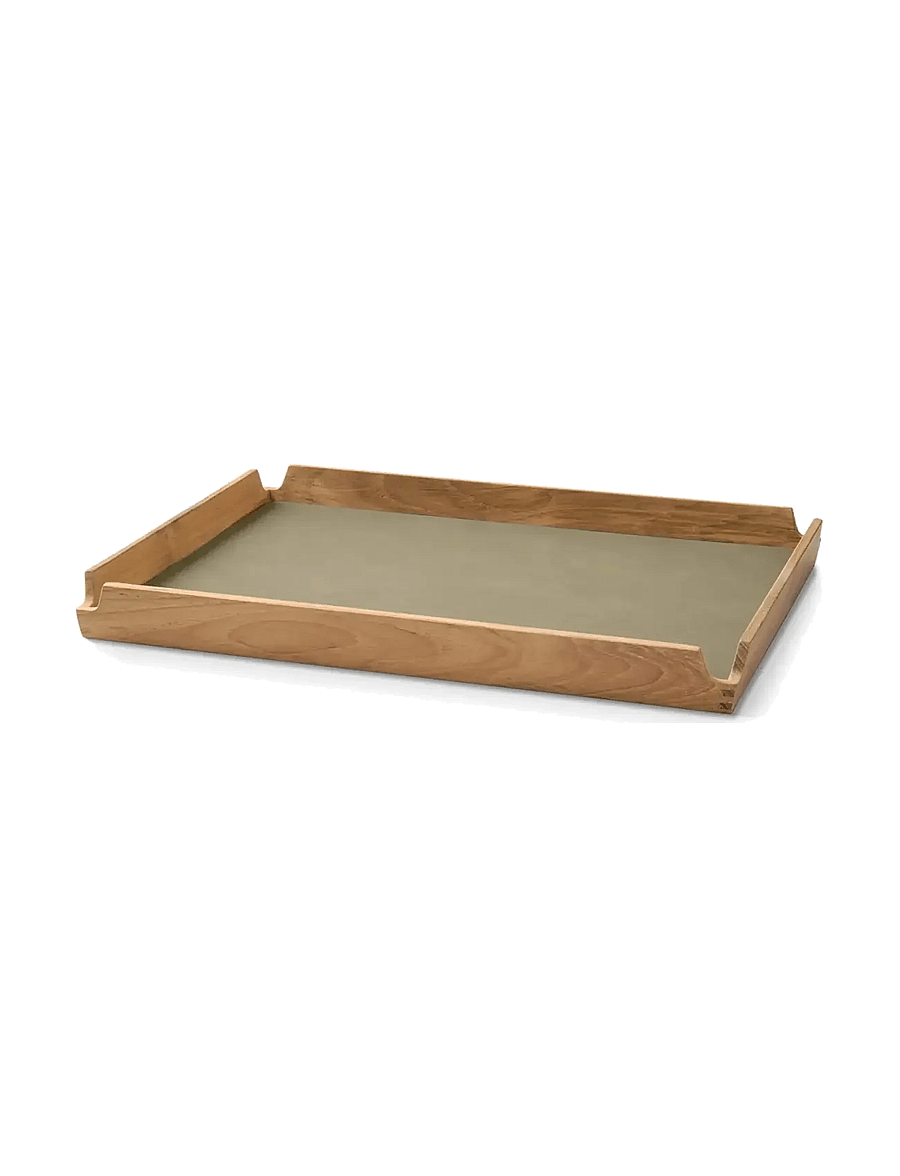 LIND DNA - Teak Tray Square Airy - kandikud - herbal dust/teak - 0