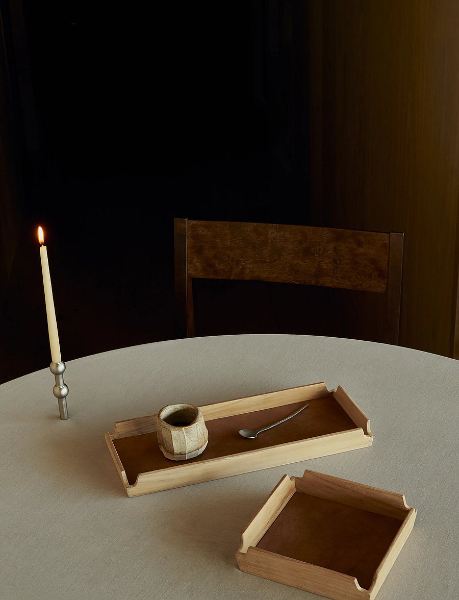 LIND DNA - Teak Tray Square Mini Airy Nupo Nature/Teak - kandikud - teak/nature - 1