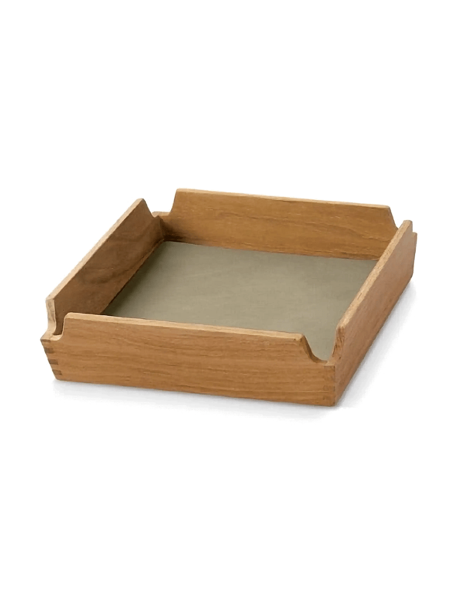 LIND DNA - Teak Tray Square Mini Airy Nupo Herbal Dust/Teak - tabletts - teak/herbal dust - 1