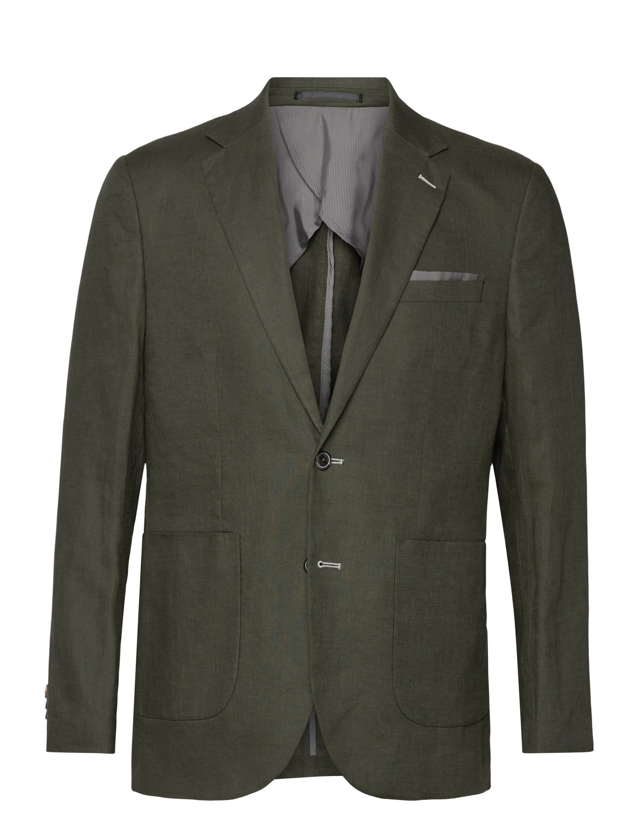 Lindbergh Black Half Lined Linen Blazer - - 46 1