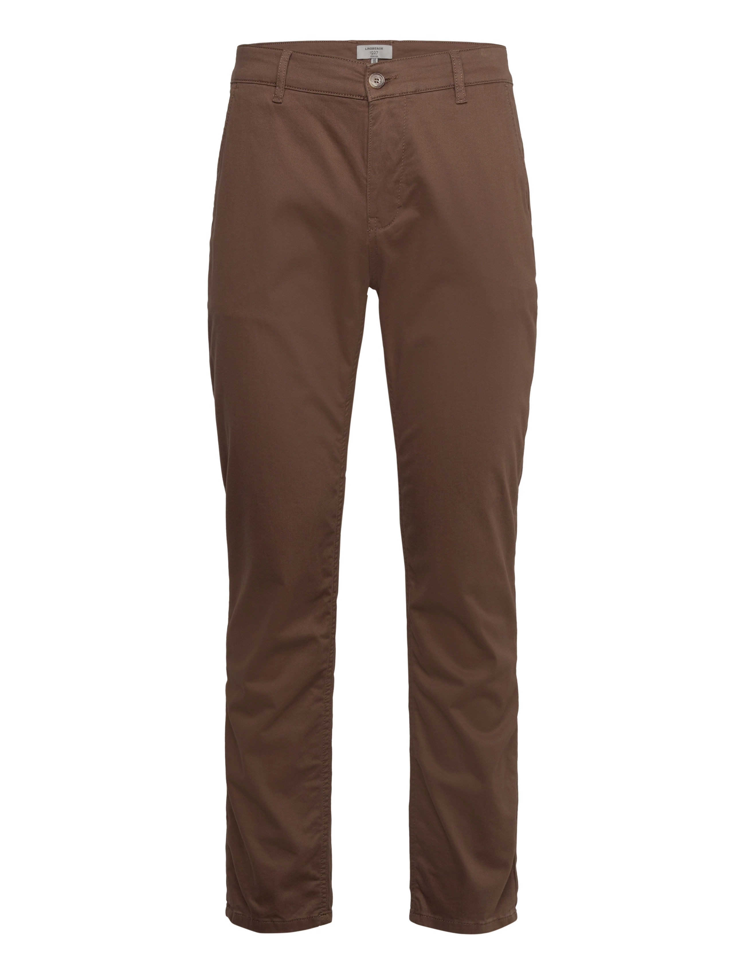 Lindbergh Black - 1927: Cashmere touch superflex chino pants - chinos - dk brown - 1