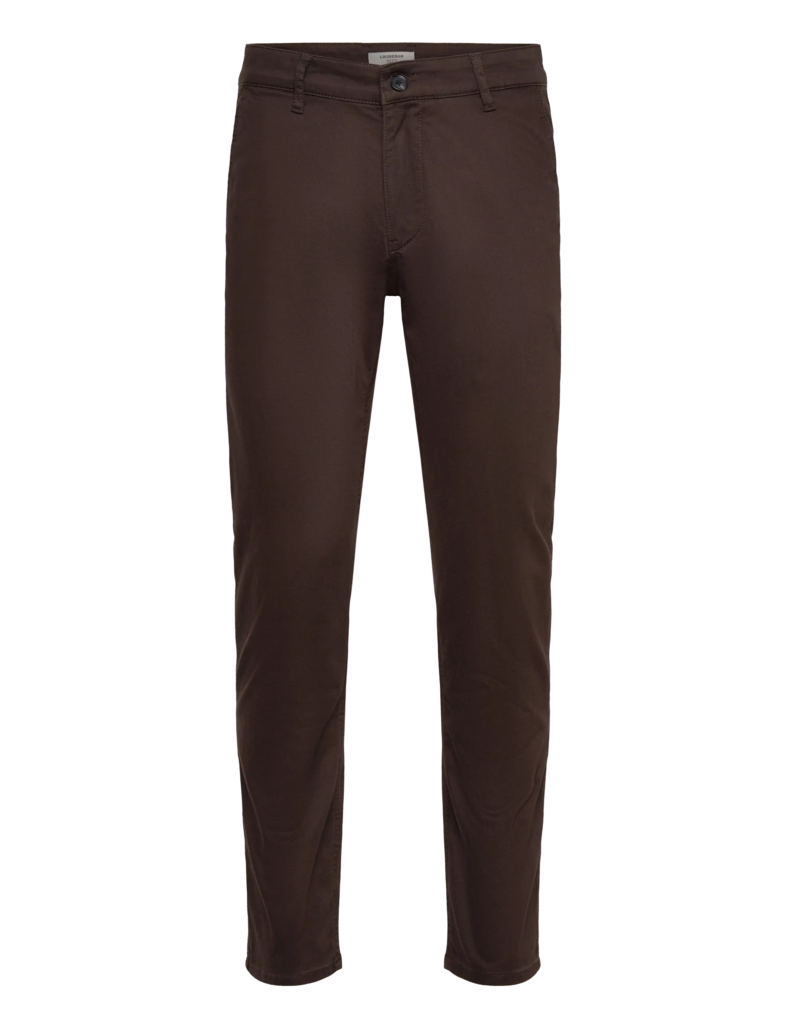 Lindbergh Black - 1927: Cashmere touch superflex chino pants - chino-püksid - dk chocolate - 1