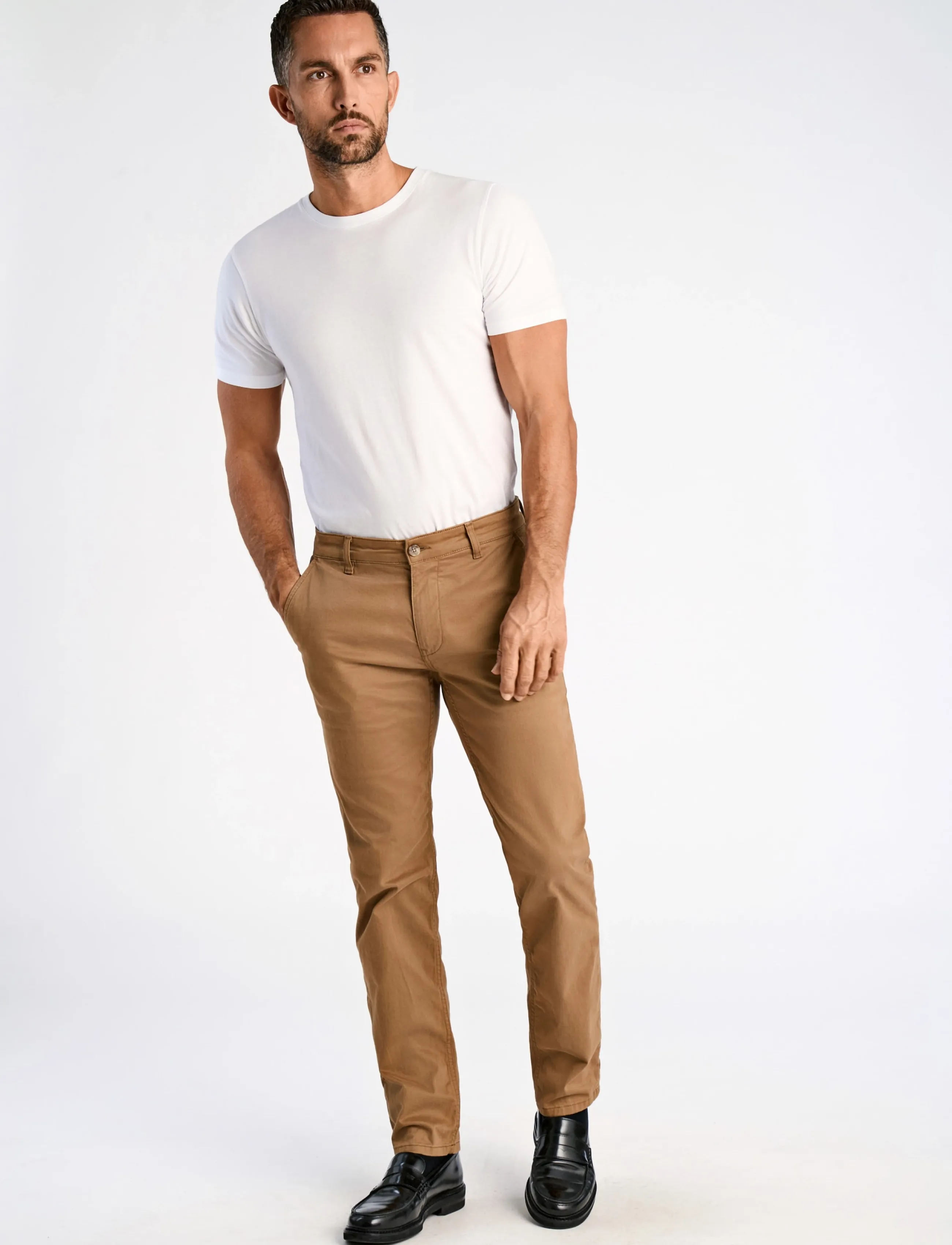 Lindbergh Black 1927: Cashmere touch superflex chino pants - Chinos - DK DUSTY SAND / beige