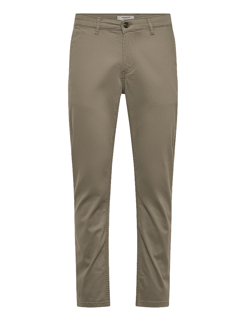 Lindbergh Black - 1927: Cashmere touch superflex chino pants - chinos - dk olive - 0