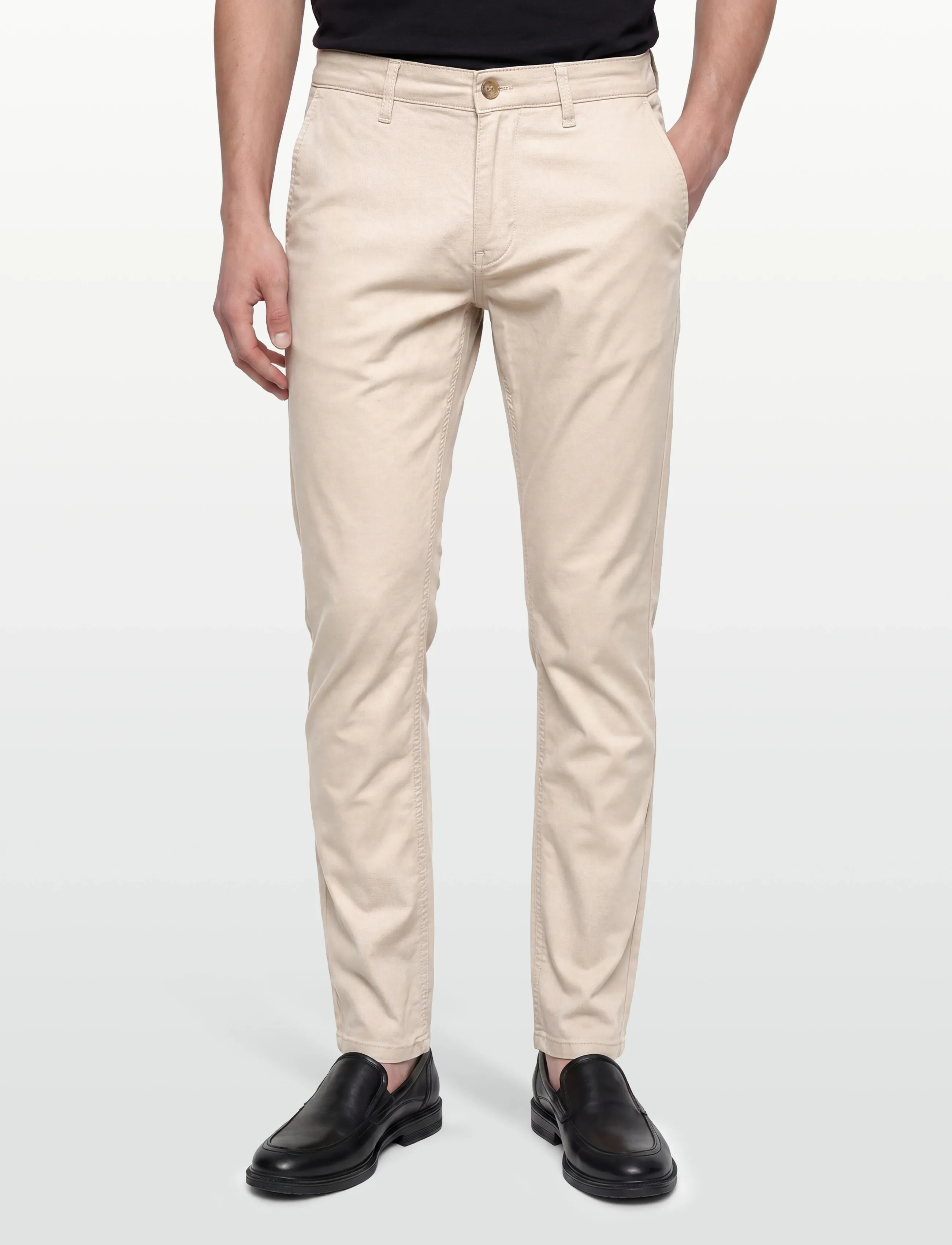 Lindbergh Black - 1927: Cashmere touch superflex chino pants - chinos - kit - 3