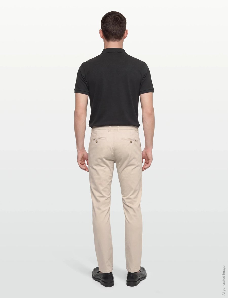 Lindbergh Black - 1927: Cashmere touch superflex chino pants - chinos - kit - 4
