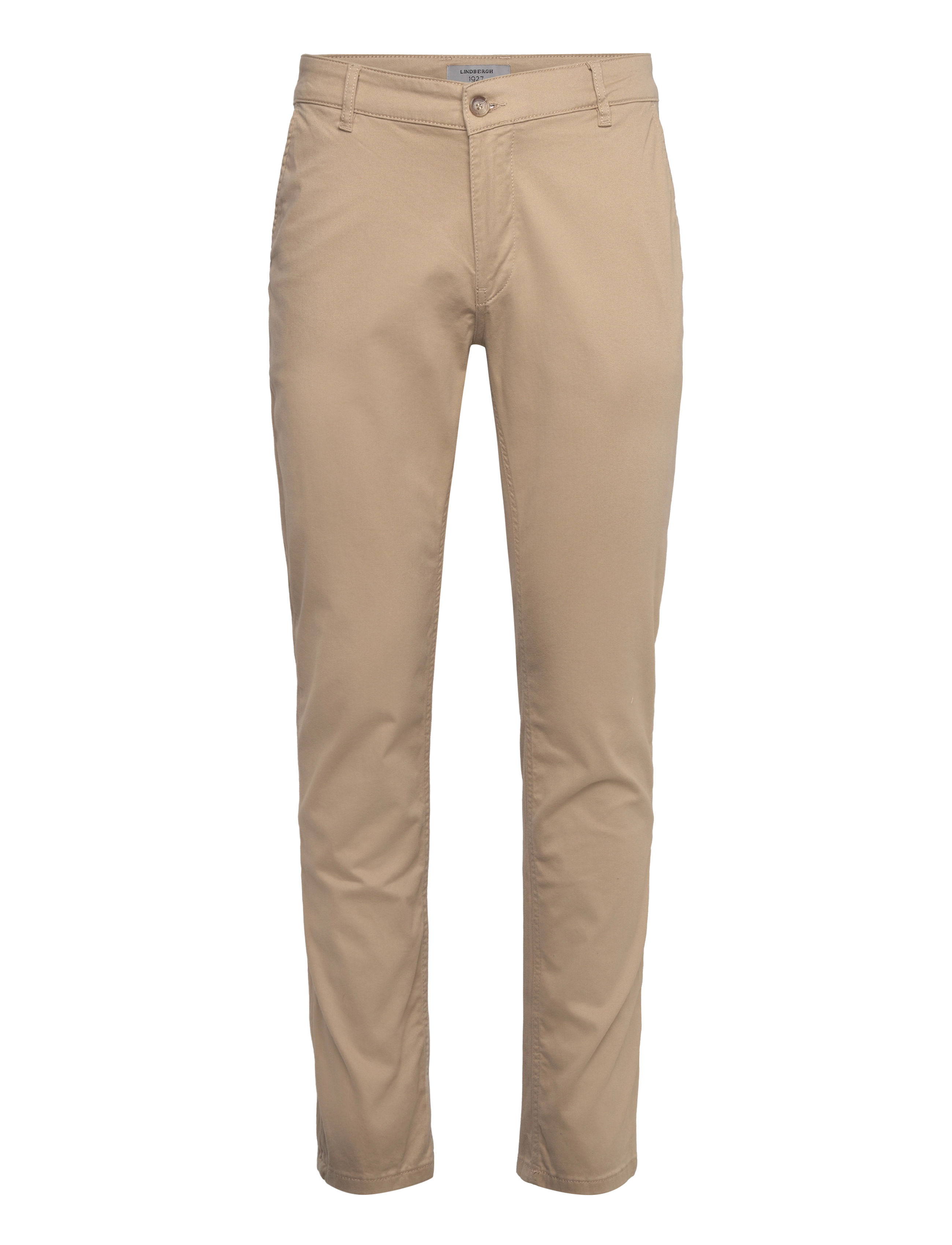 LINDBERGH Schwarz 1927: Cashmere Touch Superflex Chino Hosen Beige - 36x32 - Herren