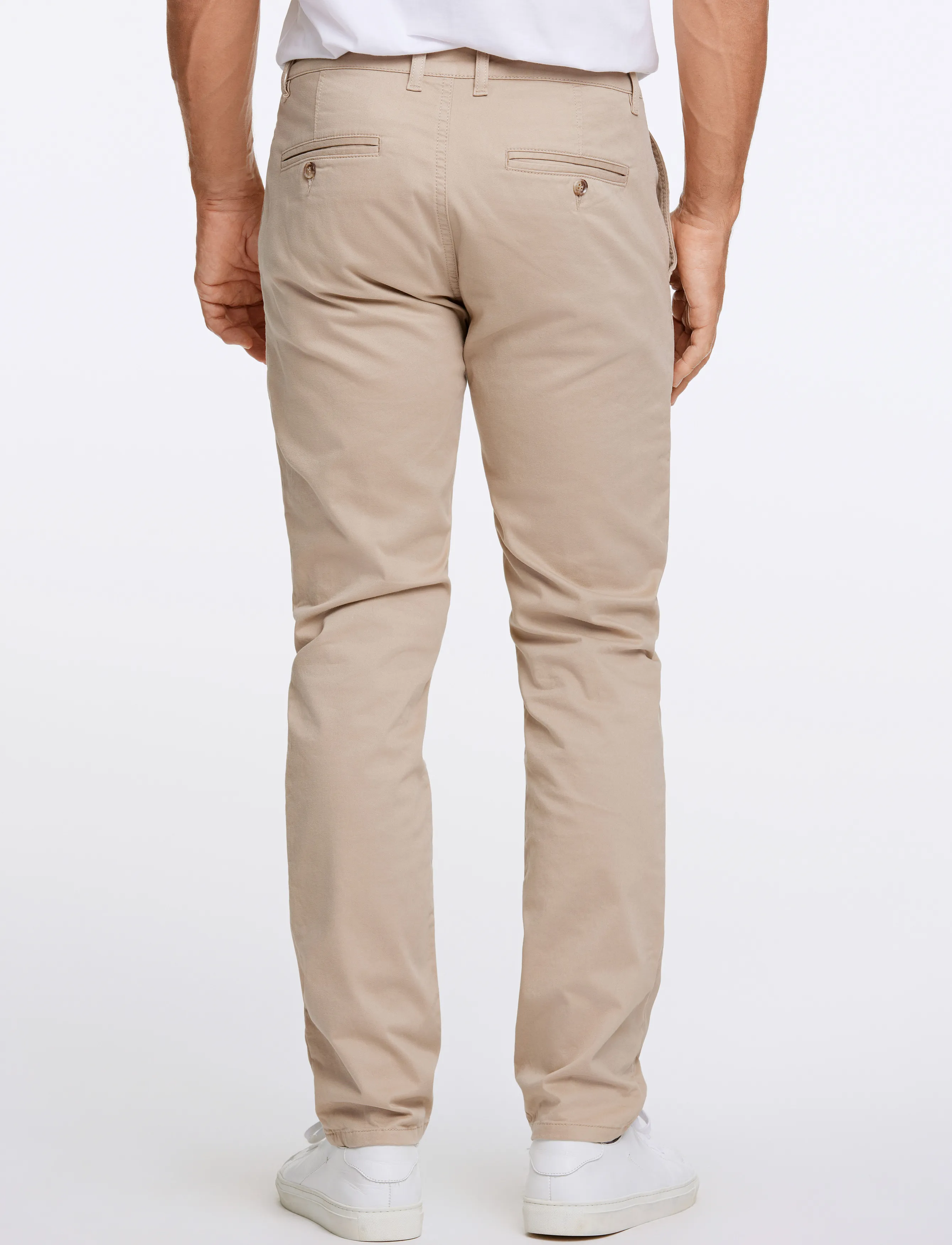 Lindbergh Black - 1927: Cashmere touch superflex chino pants - chino's - sand - 3
