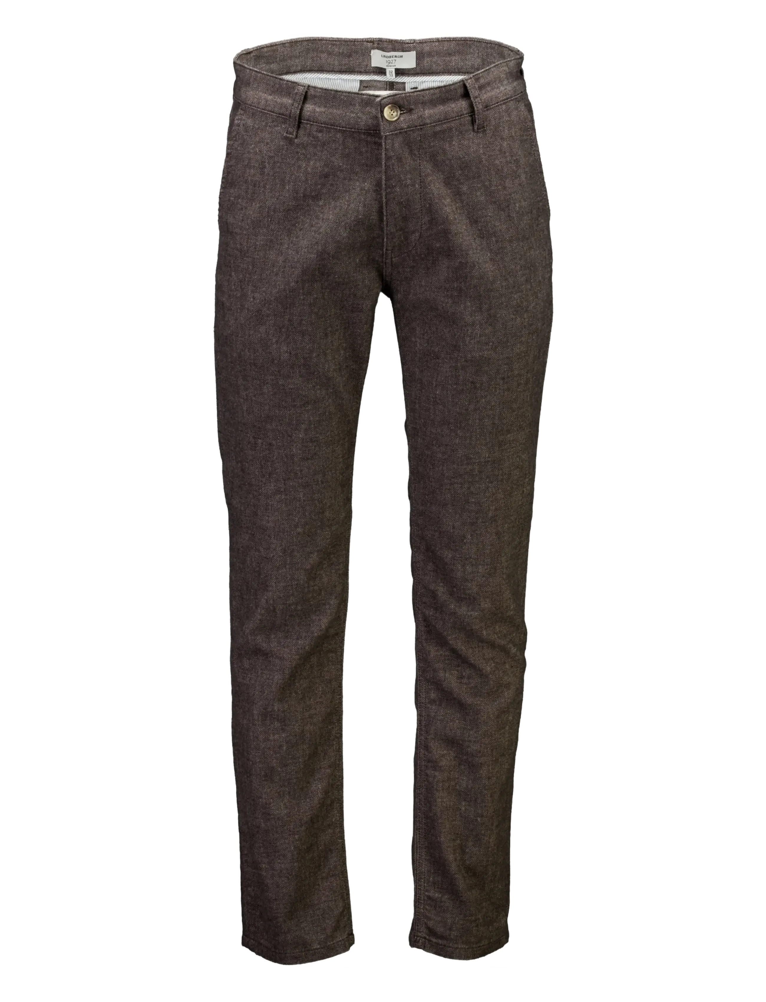 Lindbergh Black 1927: Superflex cashmere touch chino - Chinos - BROWN MIX / brown