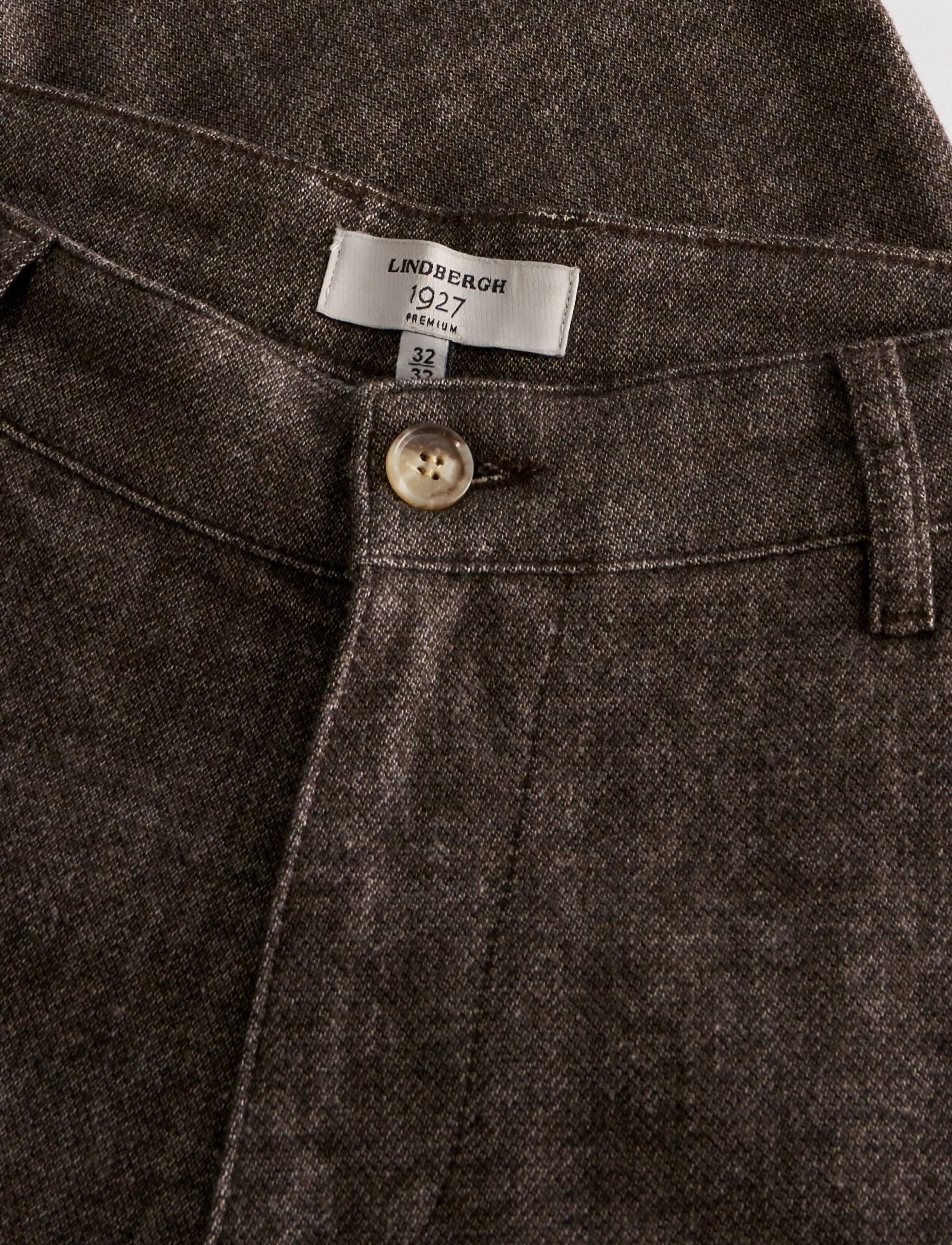 Lindbergh Black - 1927: Superflex cashmere touch chino - chinos - brown mix - 5