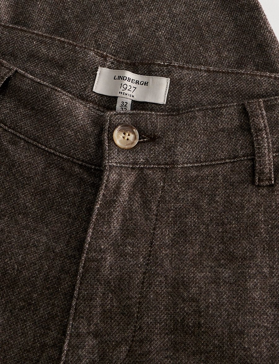 Lindbergh Black - 1927: Superflex cashmere touch chino - chinos - brown mix - 5