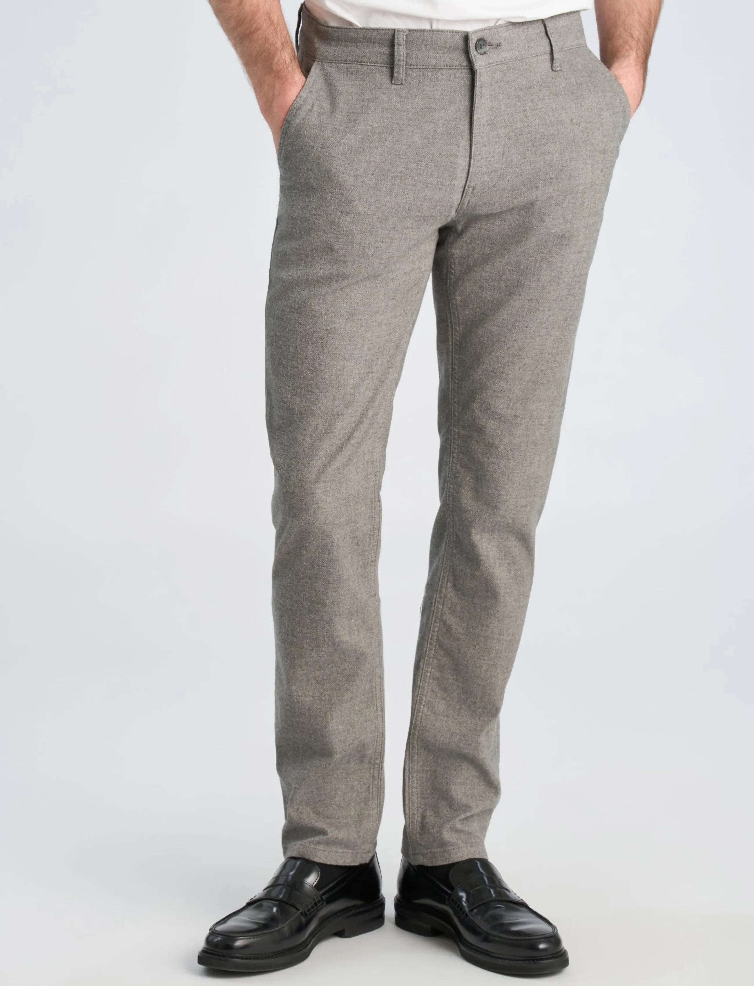 Lindbergh Black - 1927: Superflex cashmere touch chino - chinos - grey mix - 3