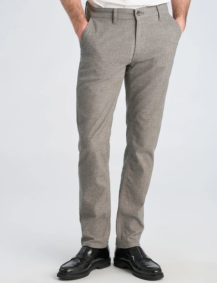 Lindbergh Black - 1927: Superflex cashmere touch chino - chinos - grey mix - 3