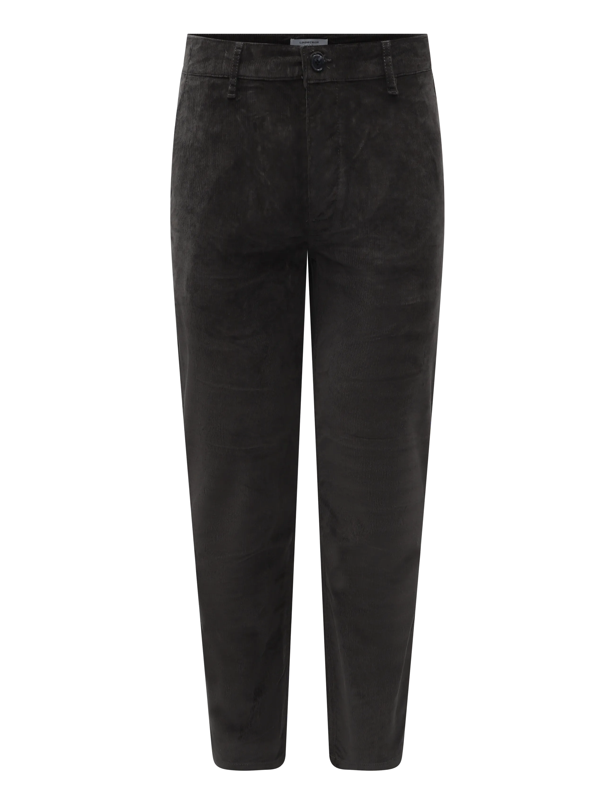 Lindbergh Black 1927: Superflex cashmere touch chino corduroy pants - Streetstyle - BLACK OLIVE / khaki/green