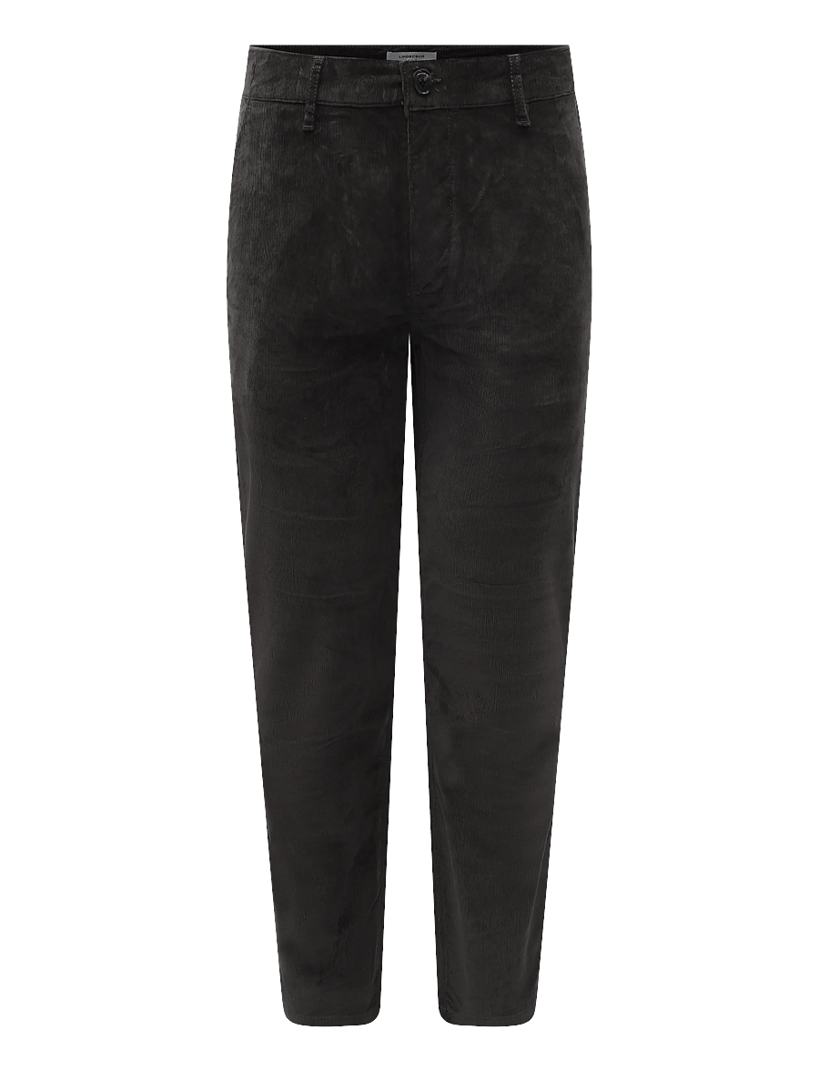 Lindbergh Black - 1927: Superflex cashmere touch chino corduroy pants - chinos - black olive - 0